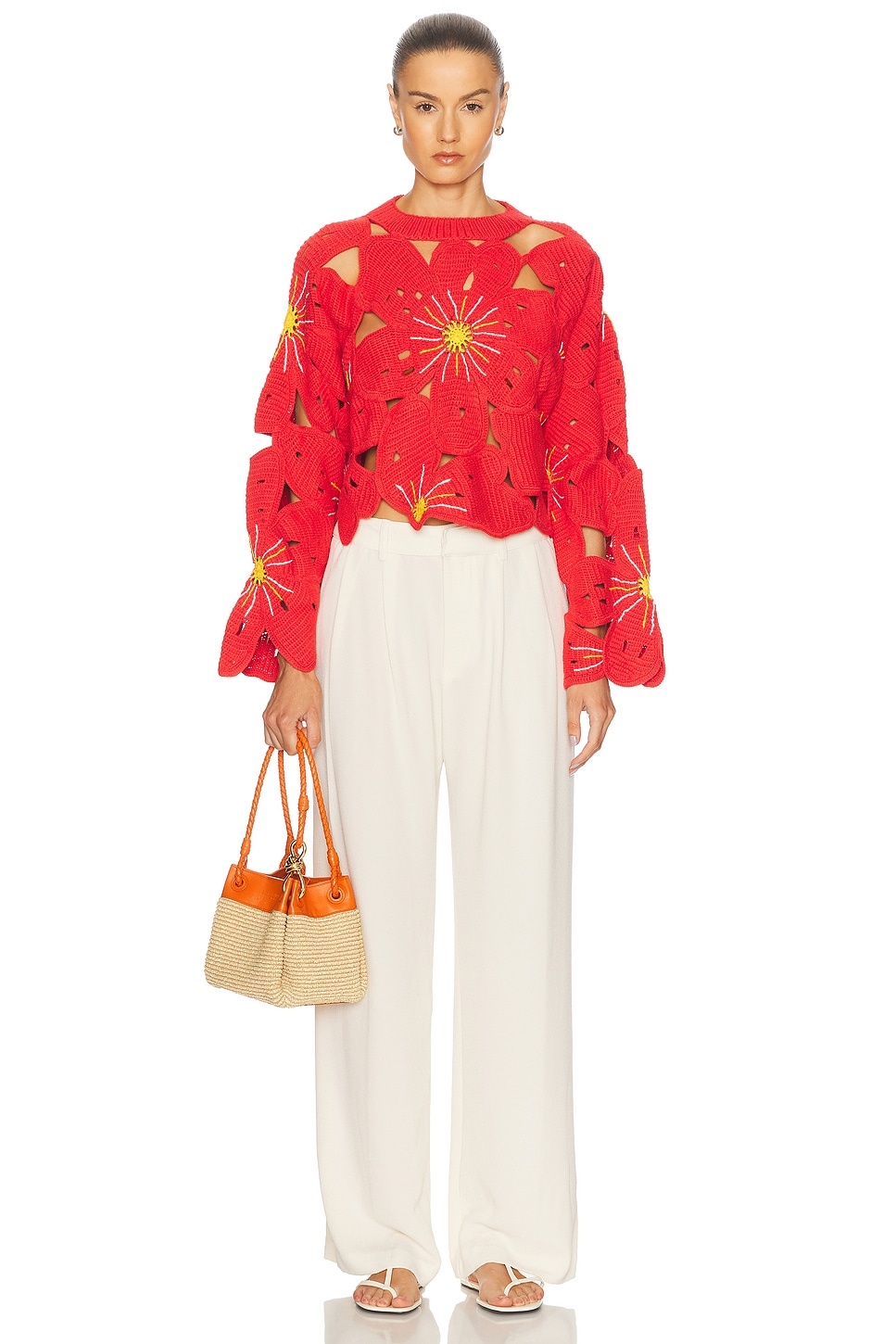 Flower Pullover Sweater - 5