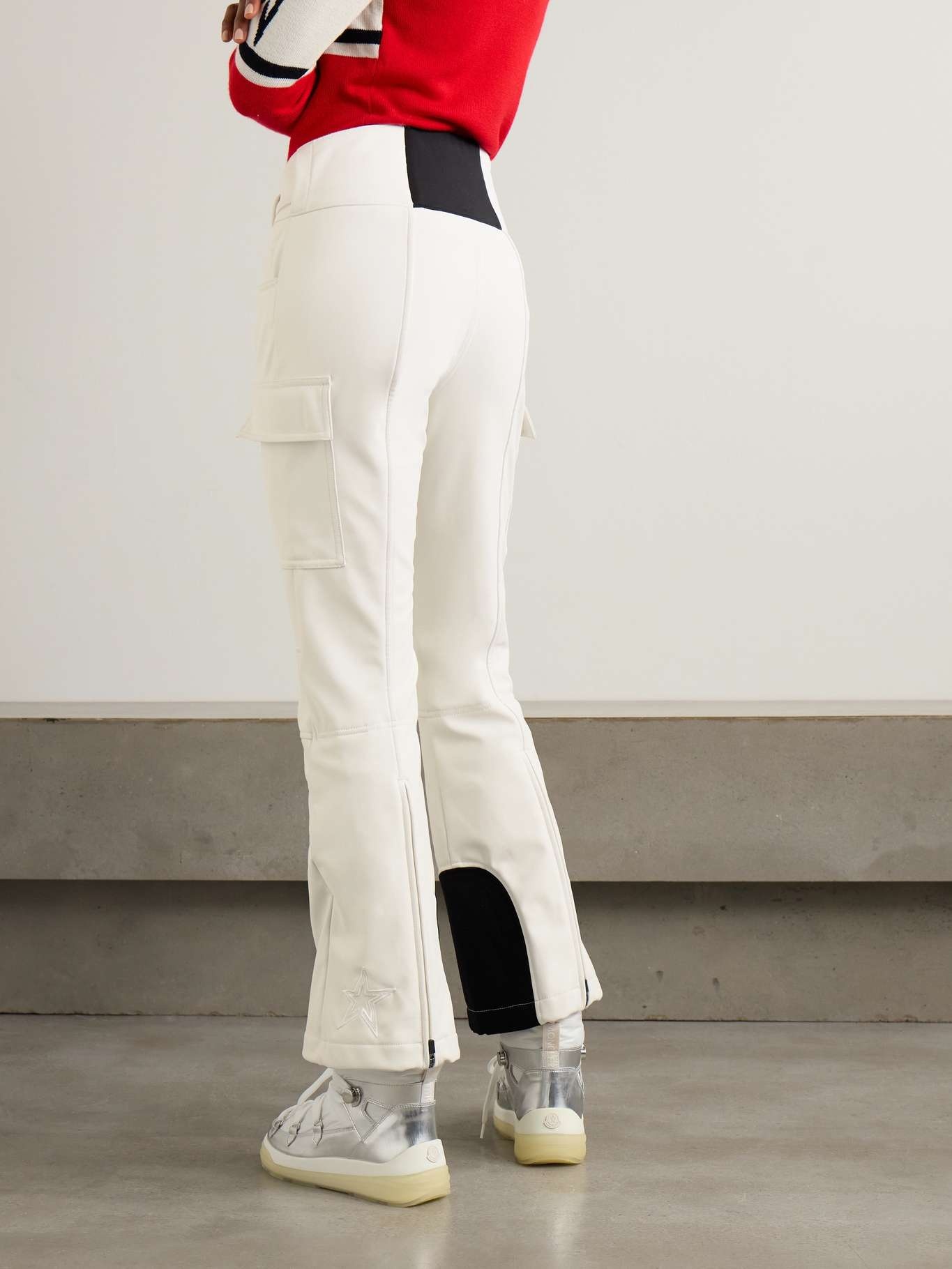 Belted flared ski pants White - 3