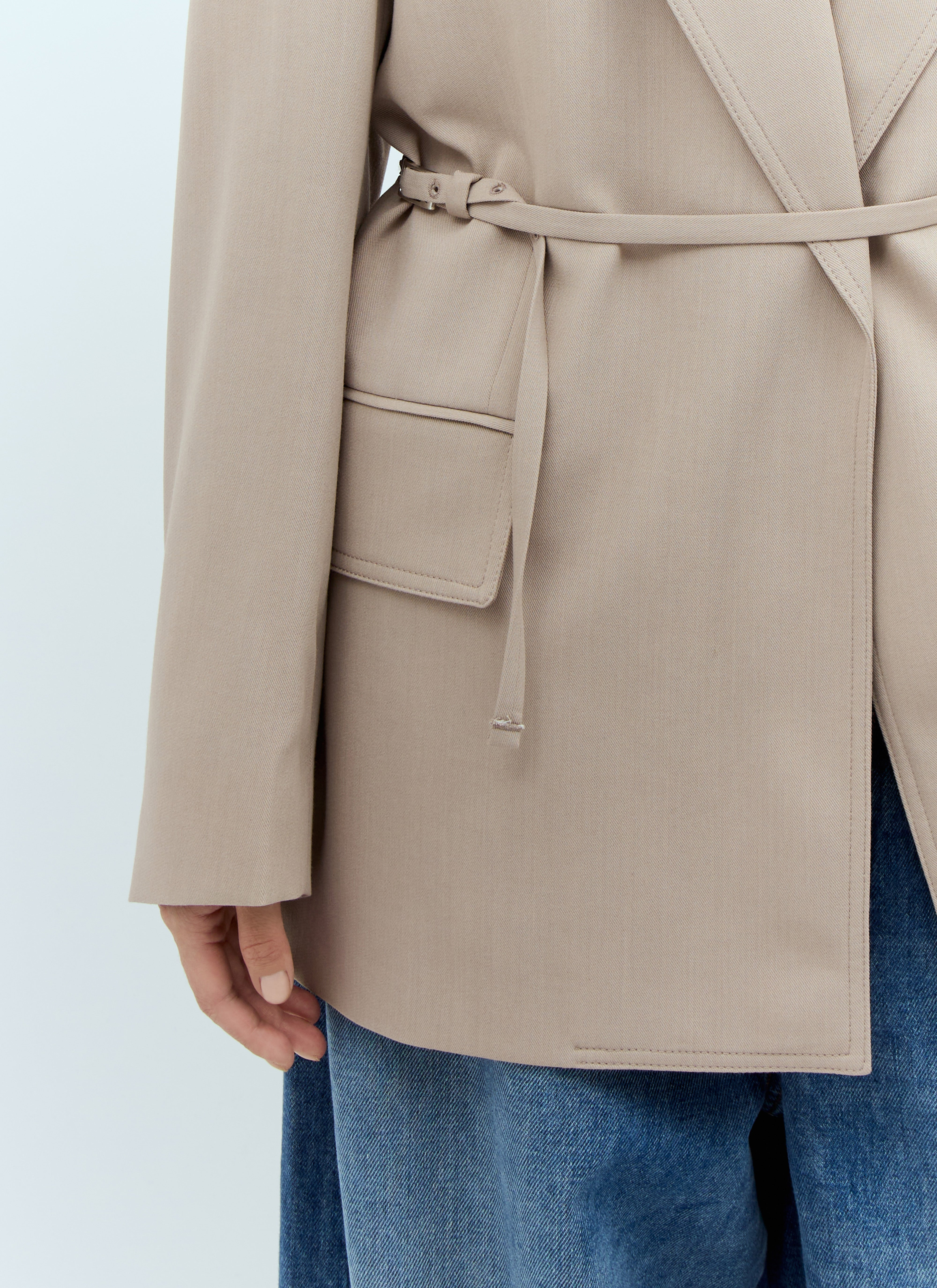 Acne Studios Women Peak Lapels Belted Blazer - 6