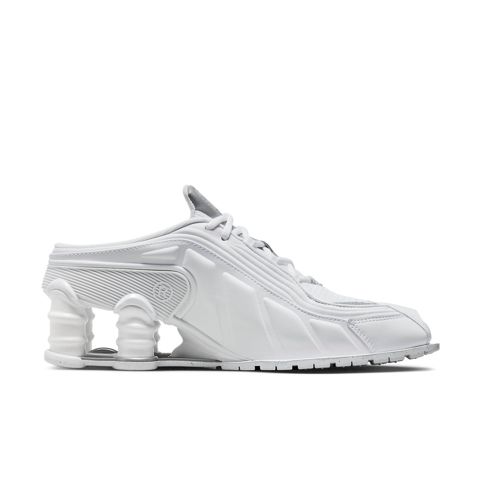 (WMNS) Nike Martine Rose x Shox Mule MR4 'White Metallic Silver' DQ2401-100 - 2