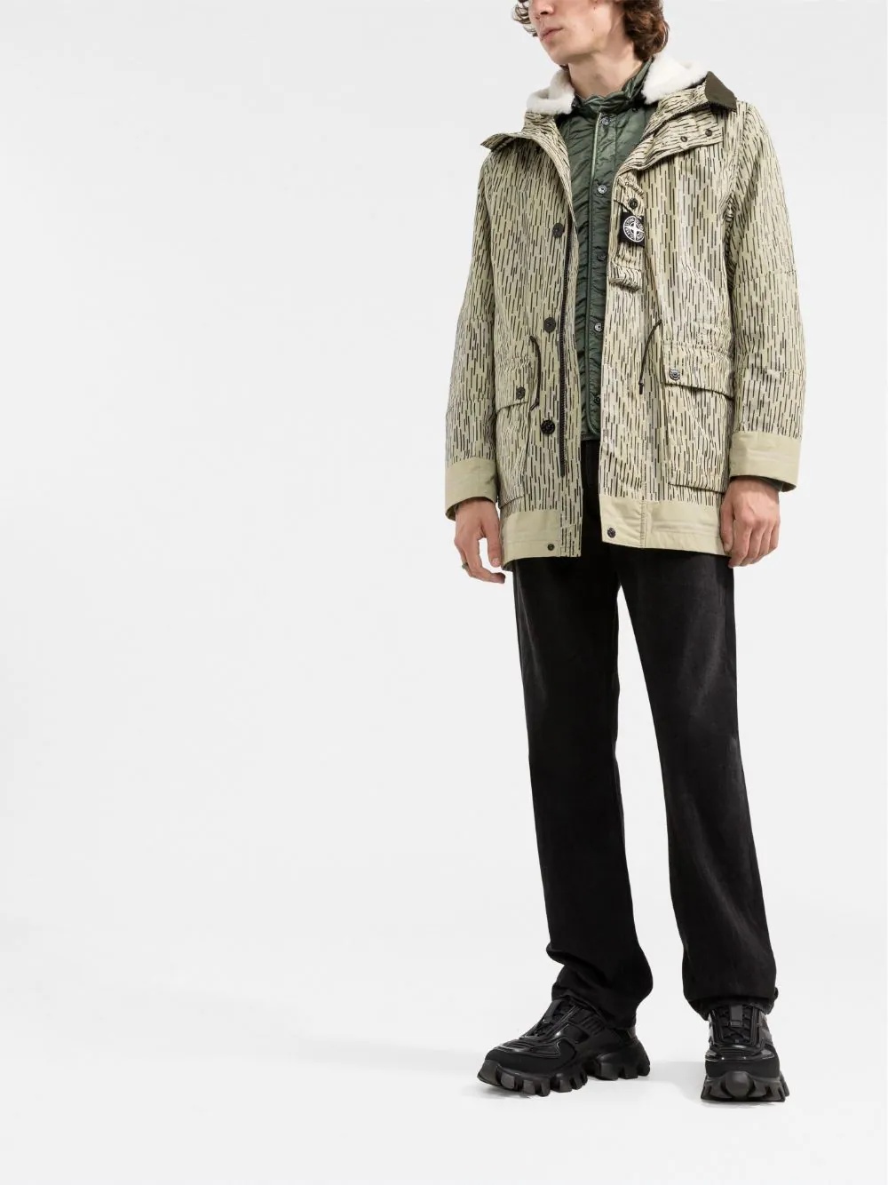 Rain Camo print layered parka - 2