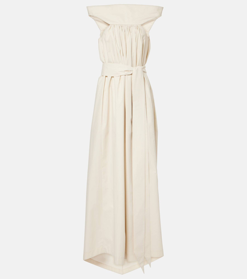 Chalice cutout cotton poplin maxi dress - 1