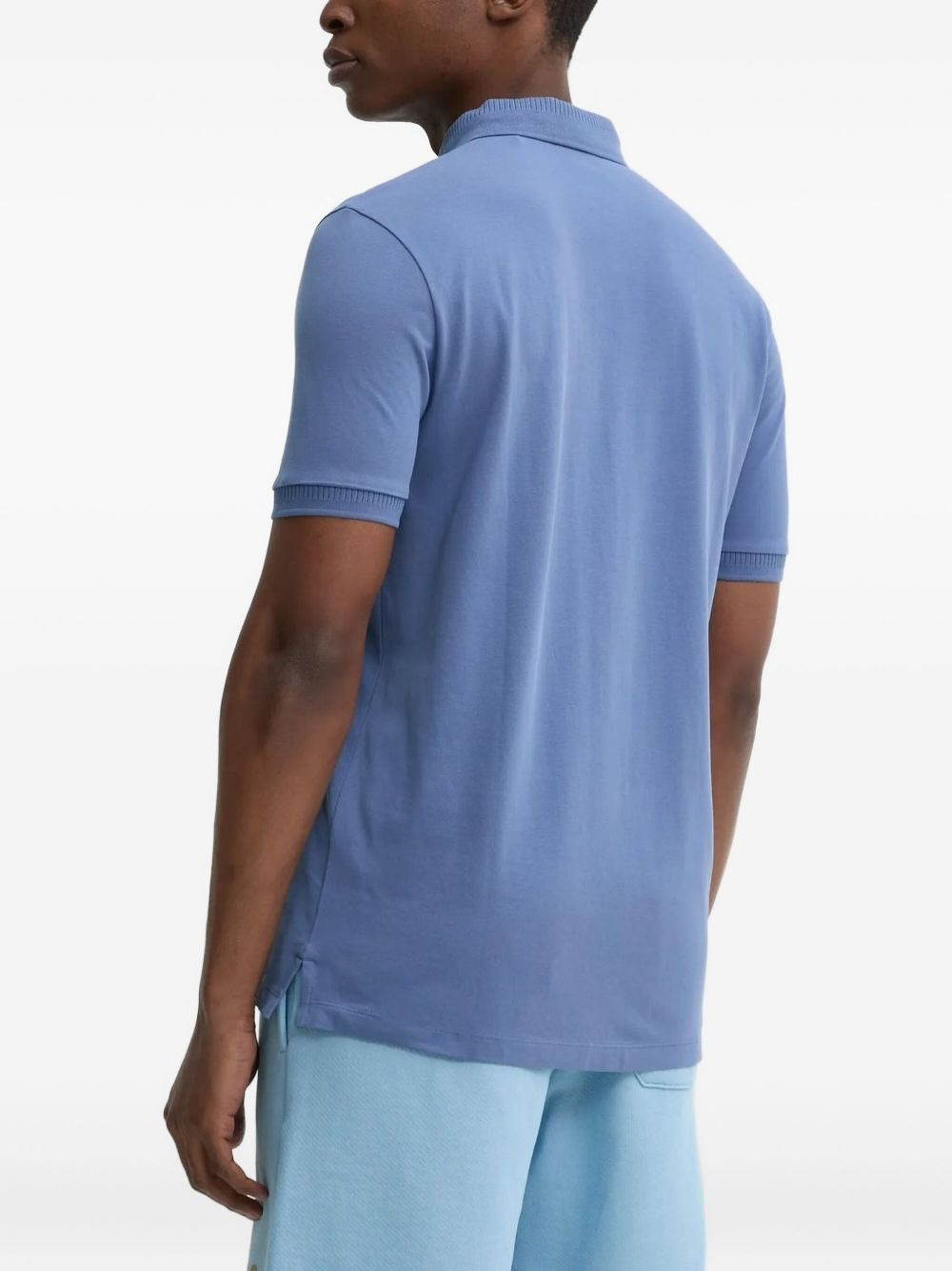 logo-patch polo shirt - 2