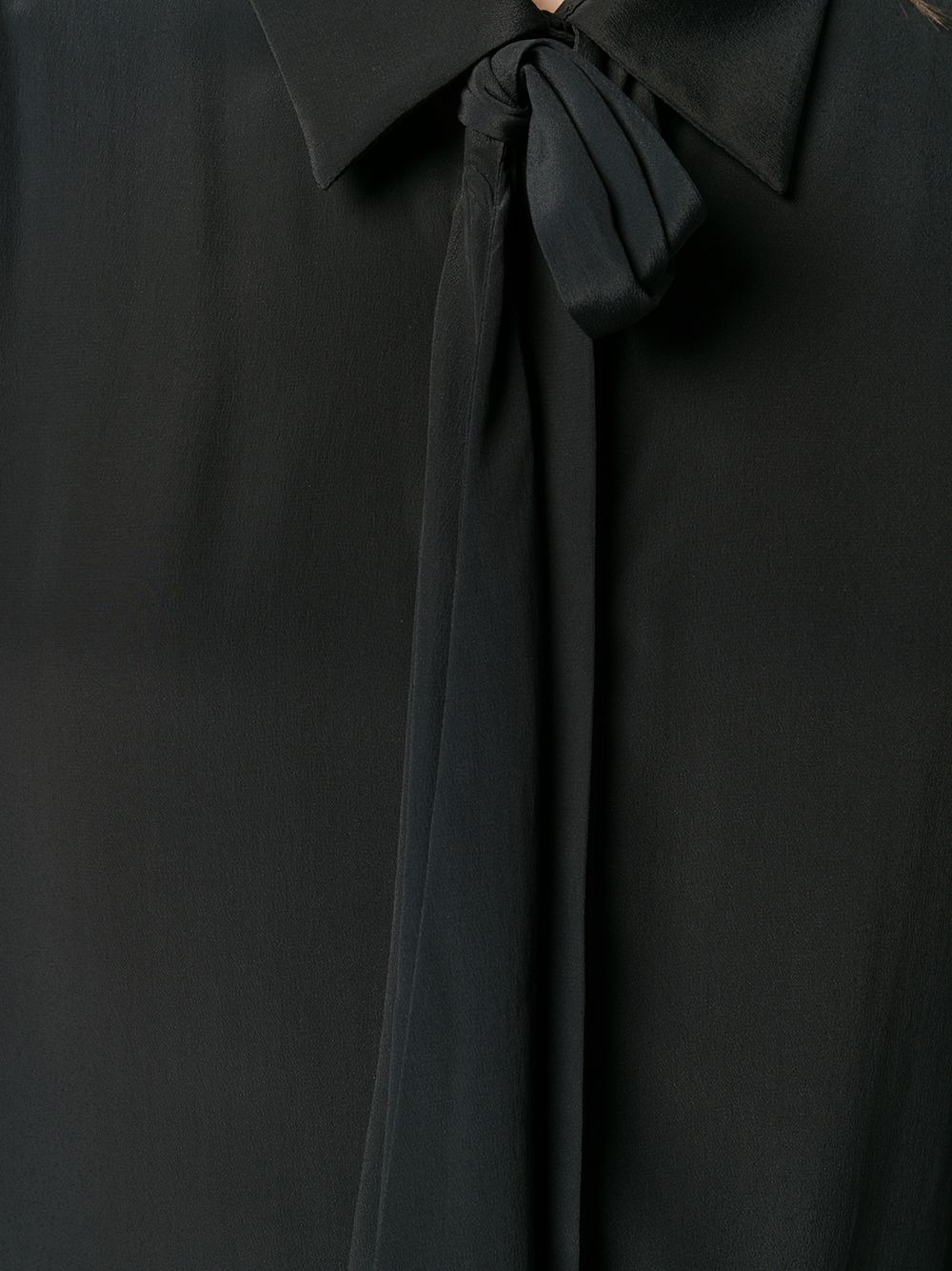 tie neck shirt - 5