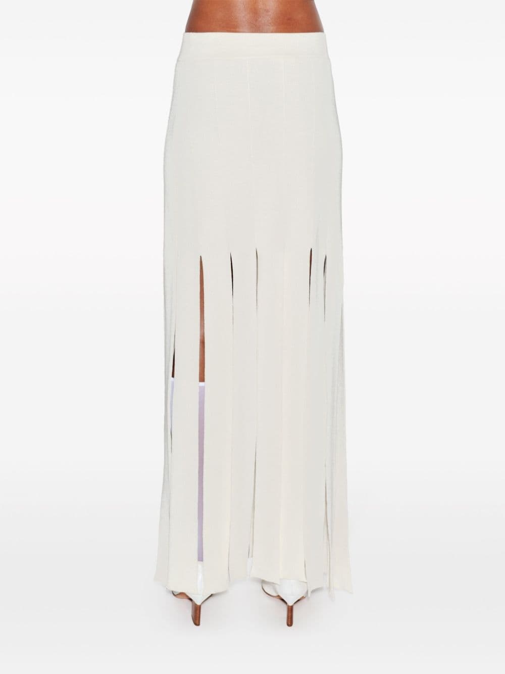 fringed maxi skirt - 4