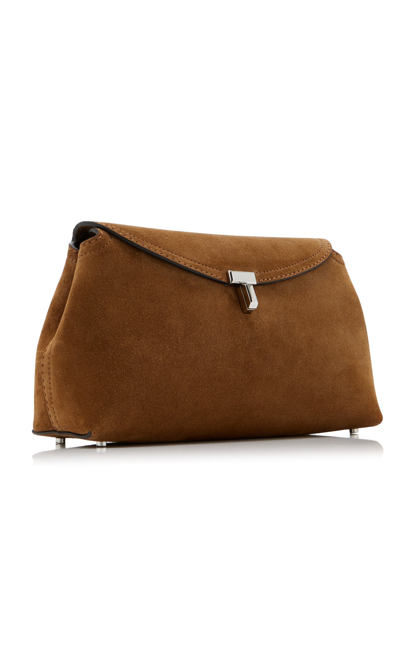 T-lock Suede Clutch brown - 4