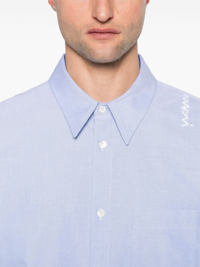 logo-embroidered shirt 5