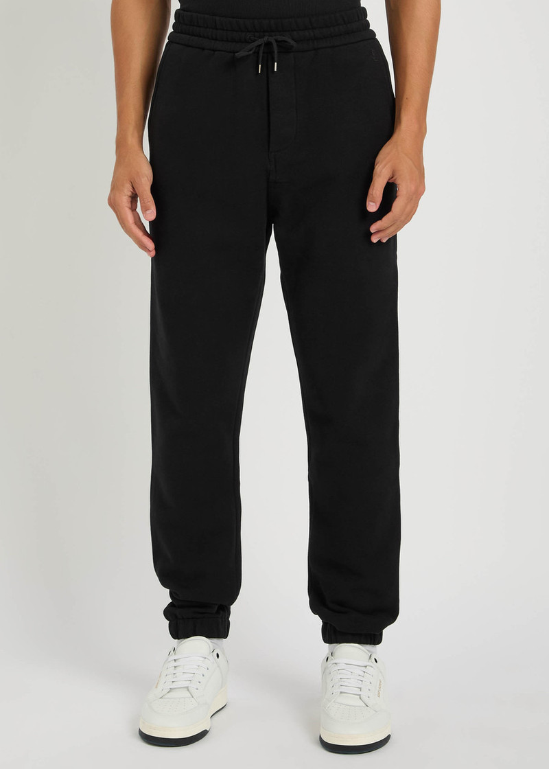 SAINT LAURENT Saint Laurent Logo-embroidered Cotton Sweatpants outlook