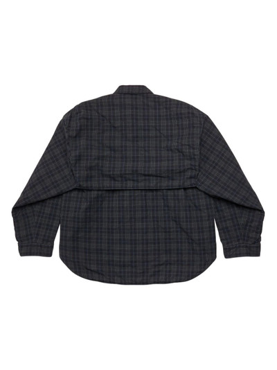BALENCIAGA checked-pattern long-sleeve shirt outlook