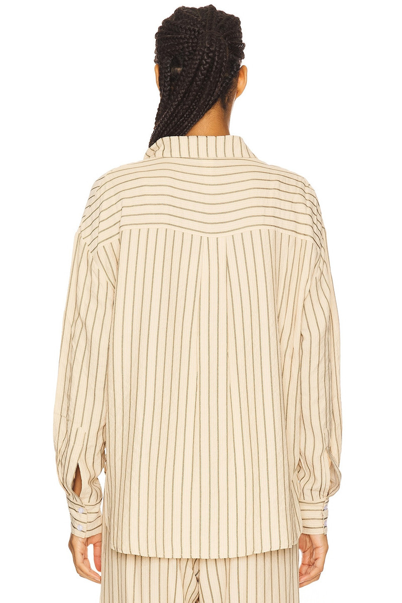For Love & Lemons Mindy Striped Button Down Shirt outlook