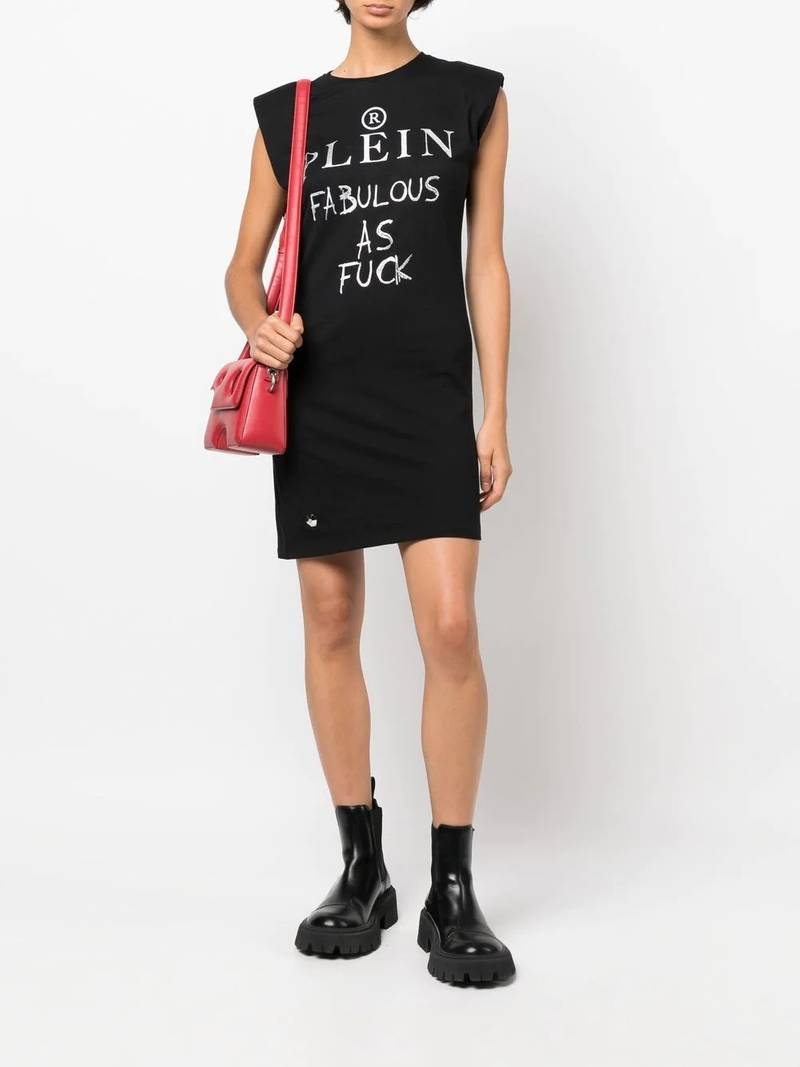 PHILIPP PLEIN crystal-embellished logo cotton T-shirt outlook