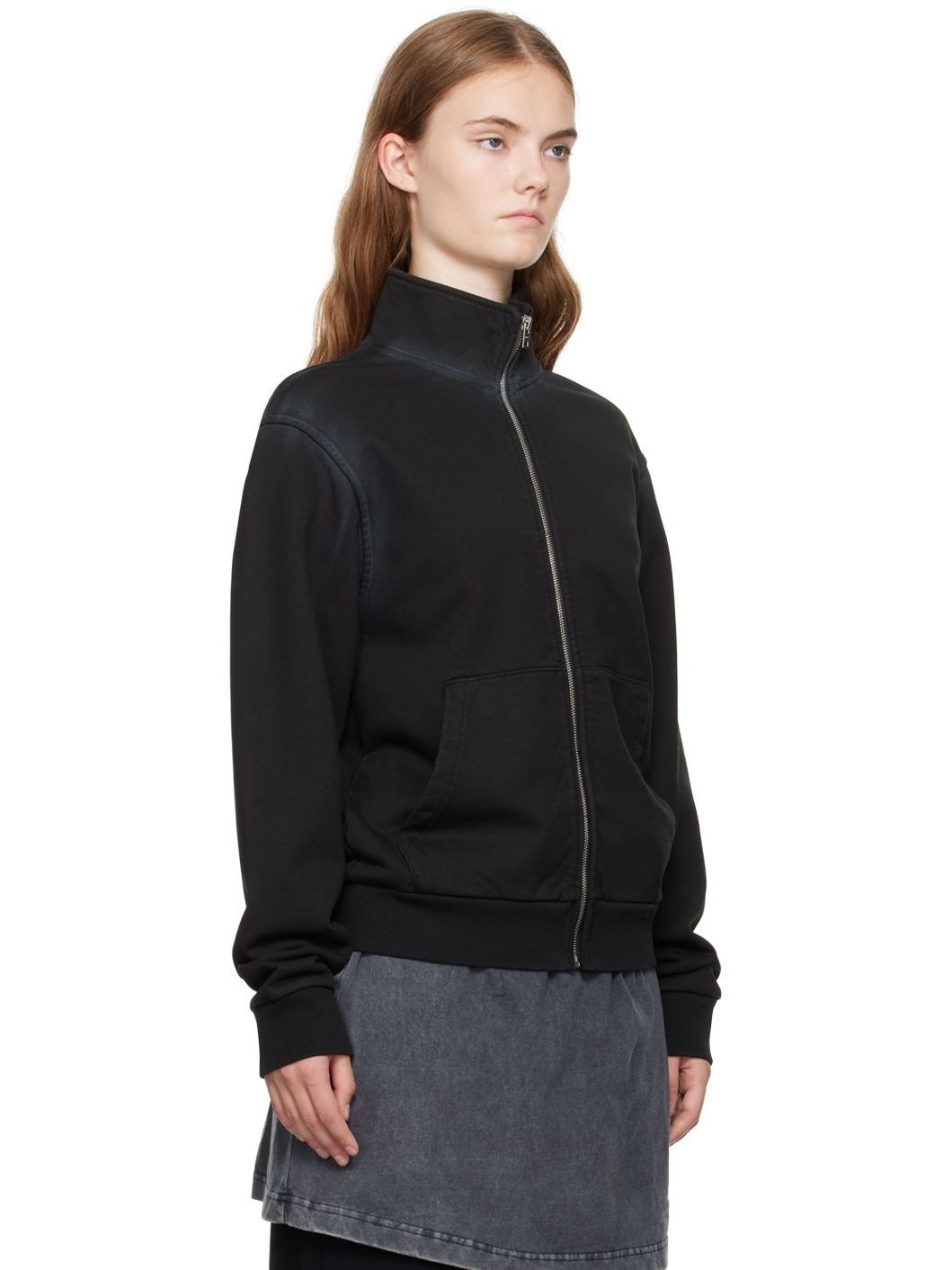 Black Embroidered-Logo Track Jacket - 2