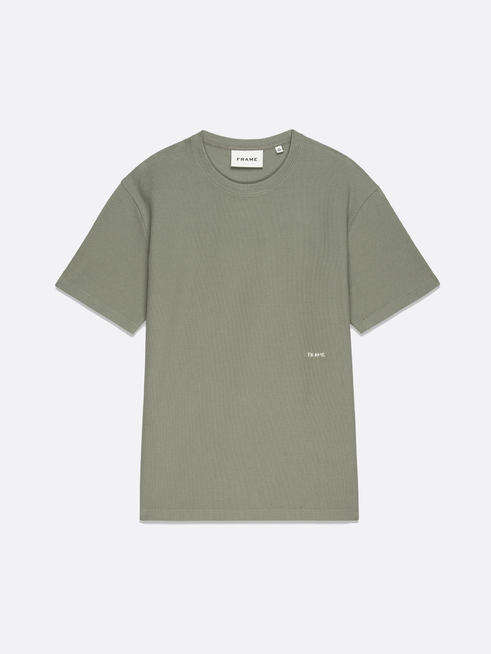 Jacquard Relaxed Tee in Dry Sage - 1