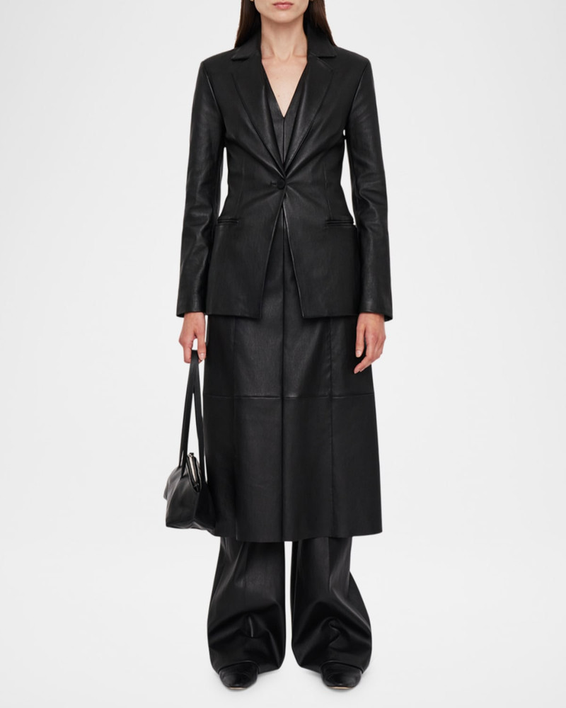 JOSEPH Pascal Single-Button Leather Jacket outlook