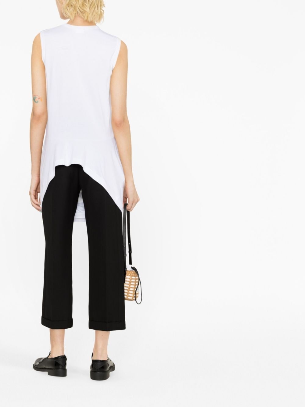 cut-out cotton tank top - 3