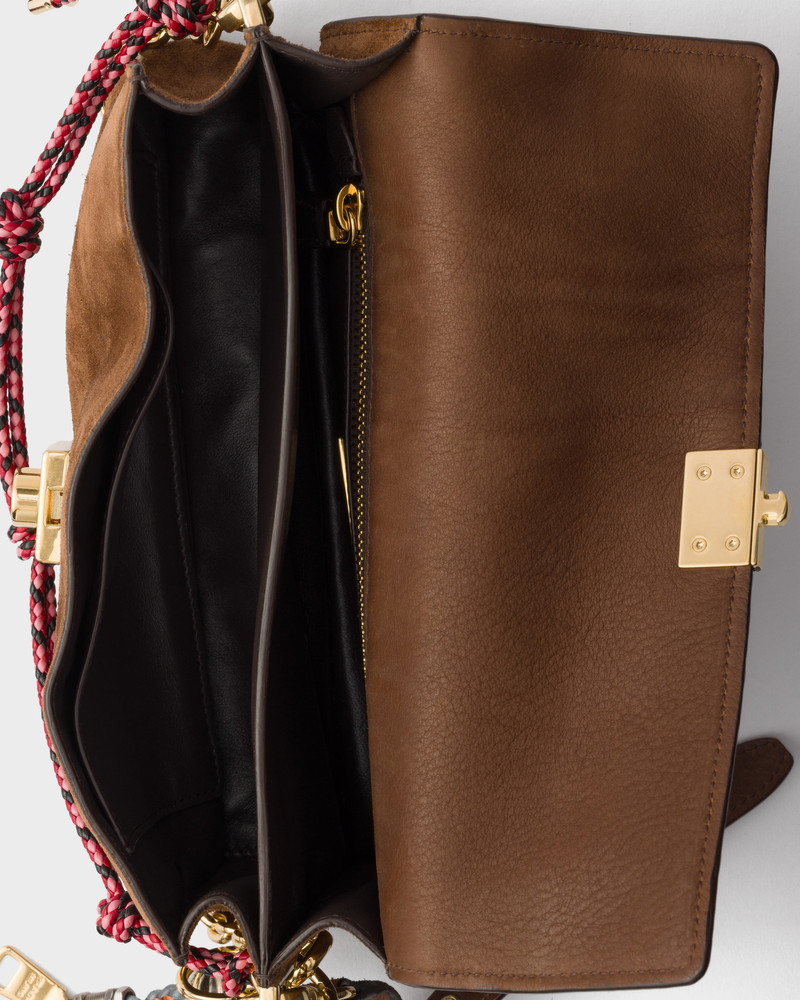 Prada Soft Sound small suede shoulder bag 4