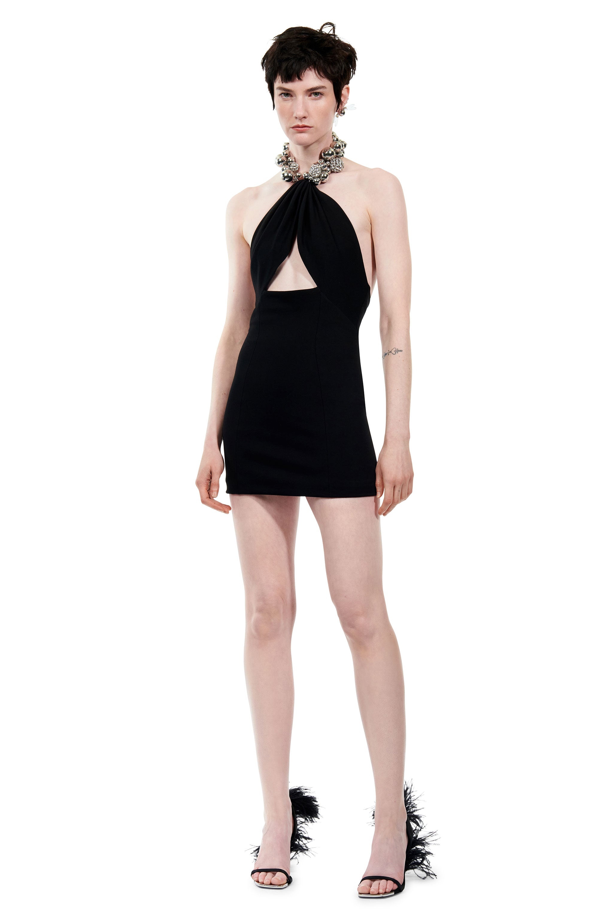 GRAPE CLUSTER HALTER DRESS - 4