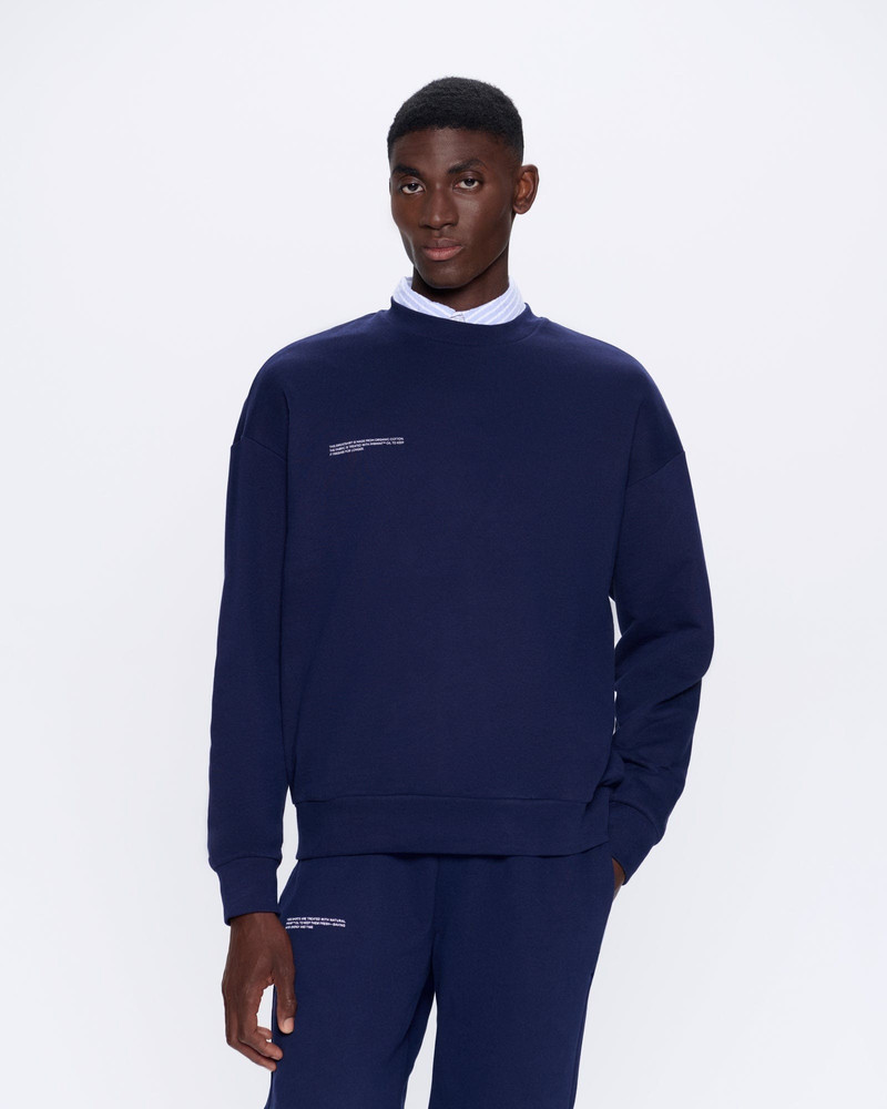 PANGAIA Mens 365 Midweight Sweatshirt - Navy Blue outlook