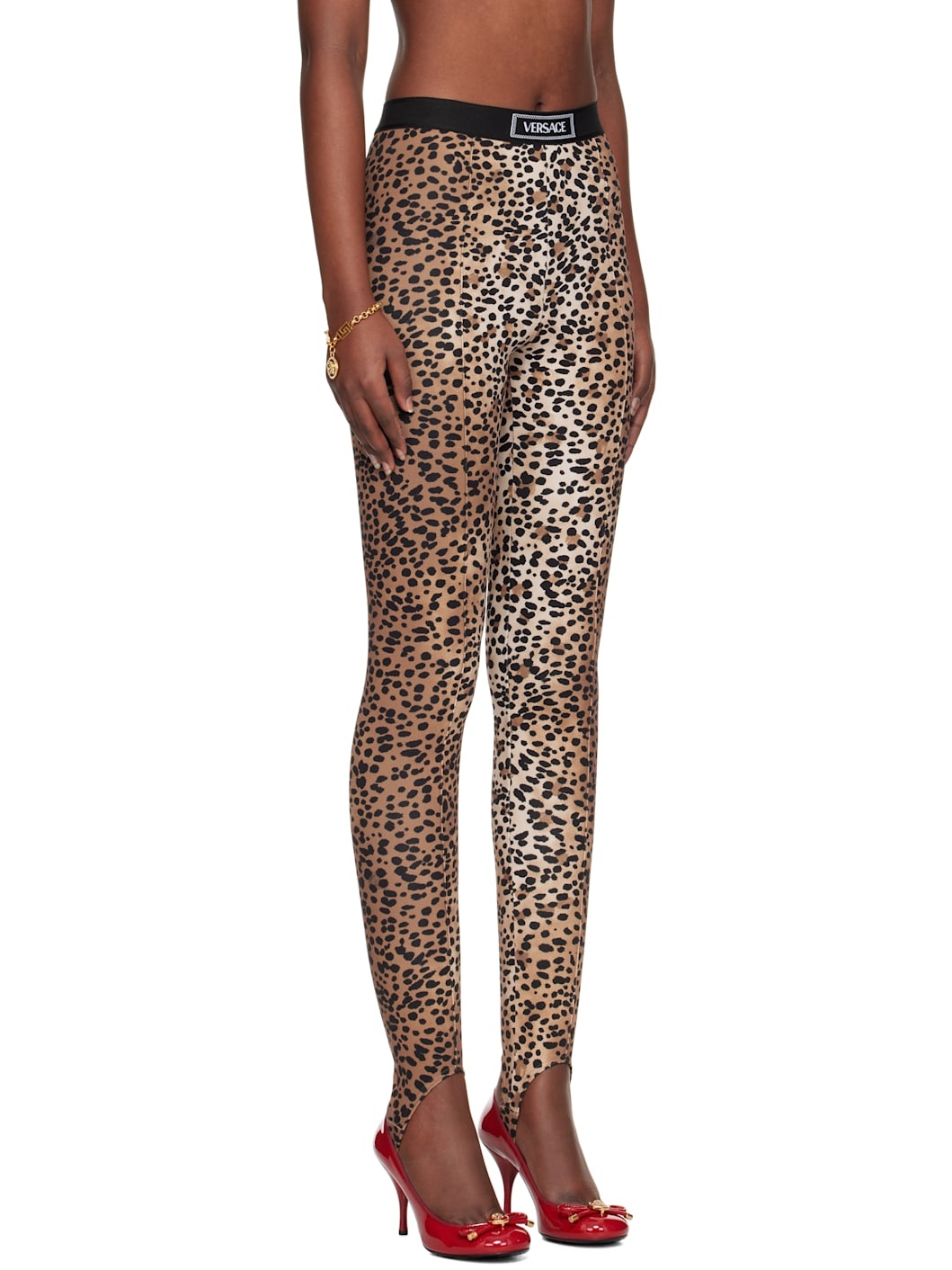 Brown & Black Leopard Stirrup Leggings - 2