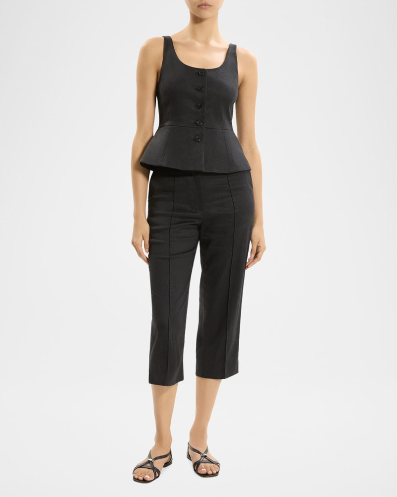 Theory Seamed Peplum Vest outlook