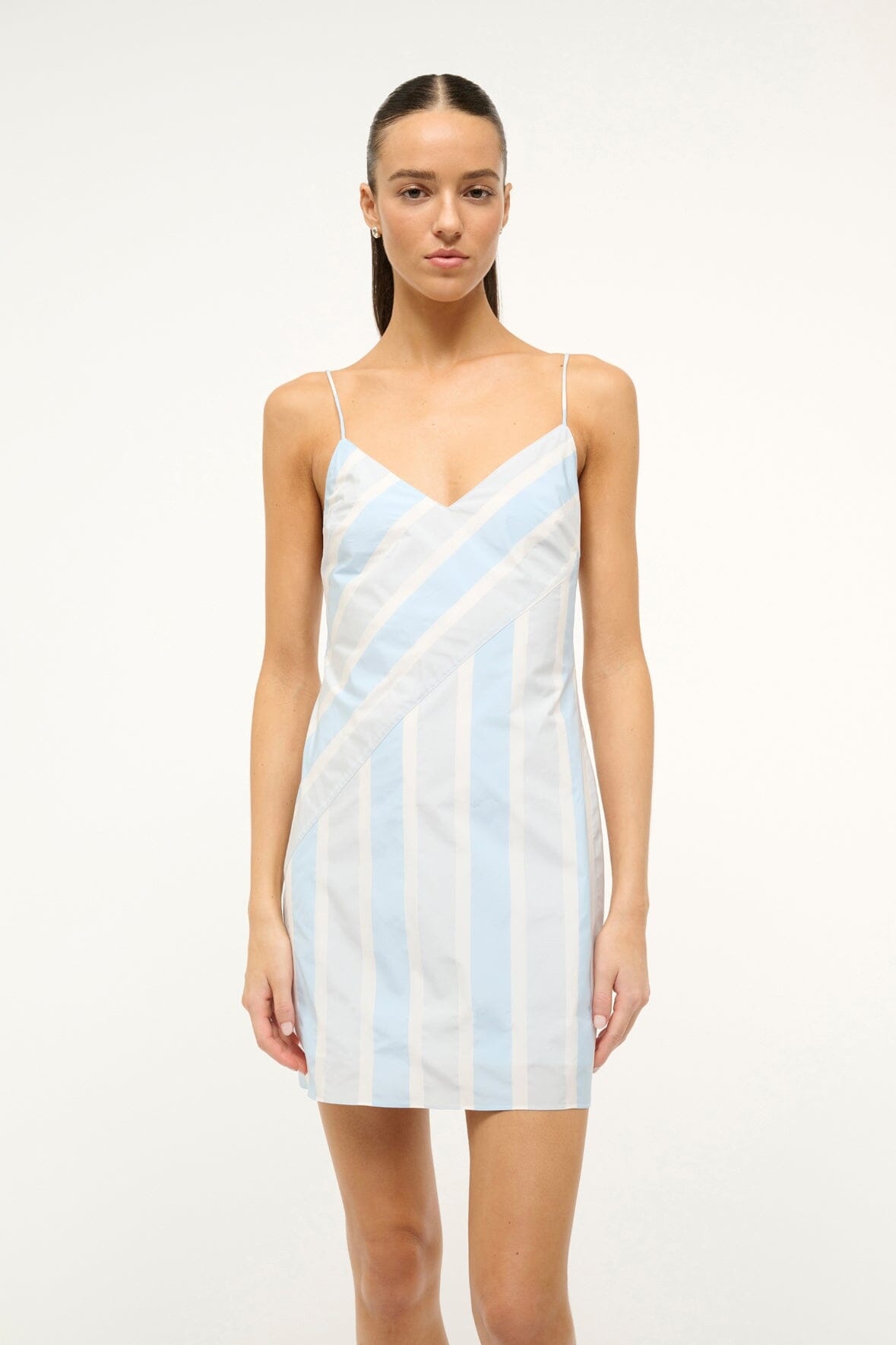 STAUD BIANCO DRESS ADRIATIC STRIPE - 4