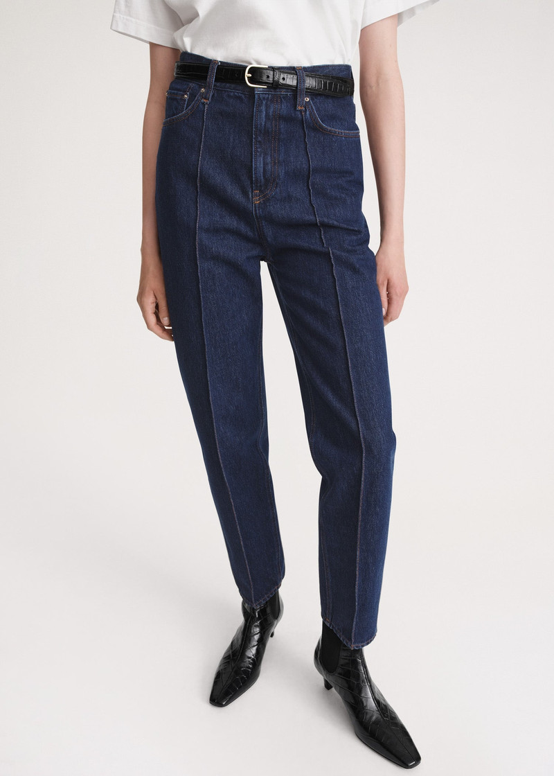 Tapered leg denim dark indigo 5