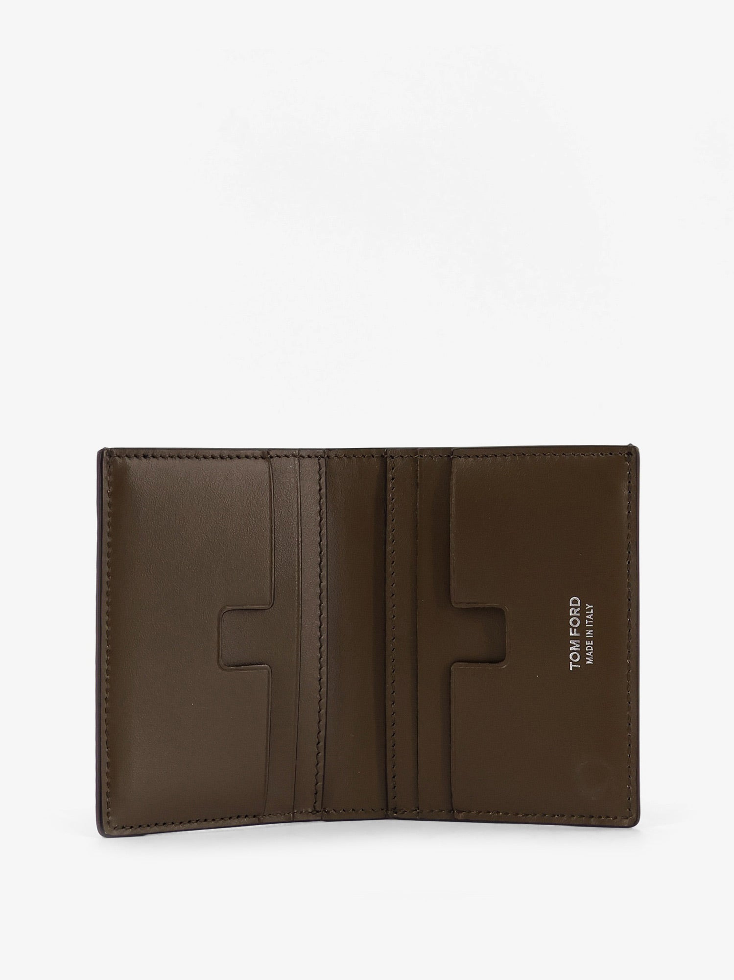 Tom Ford Men Leather Cardholder With Croco Effect - 3