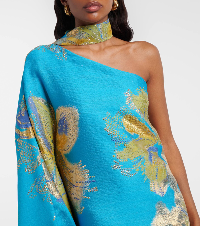 Hardison Bloom floral satin kaftan 4