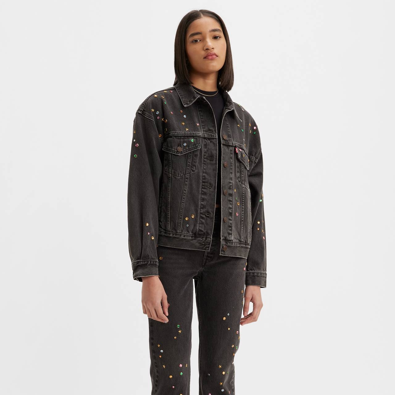 90S STUDDED TRUCKER JACKET - 2