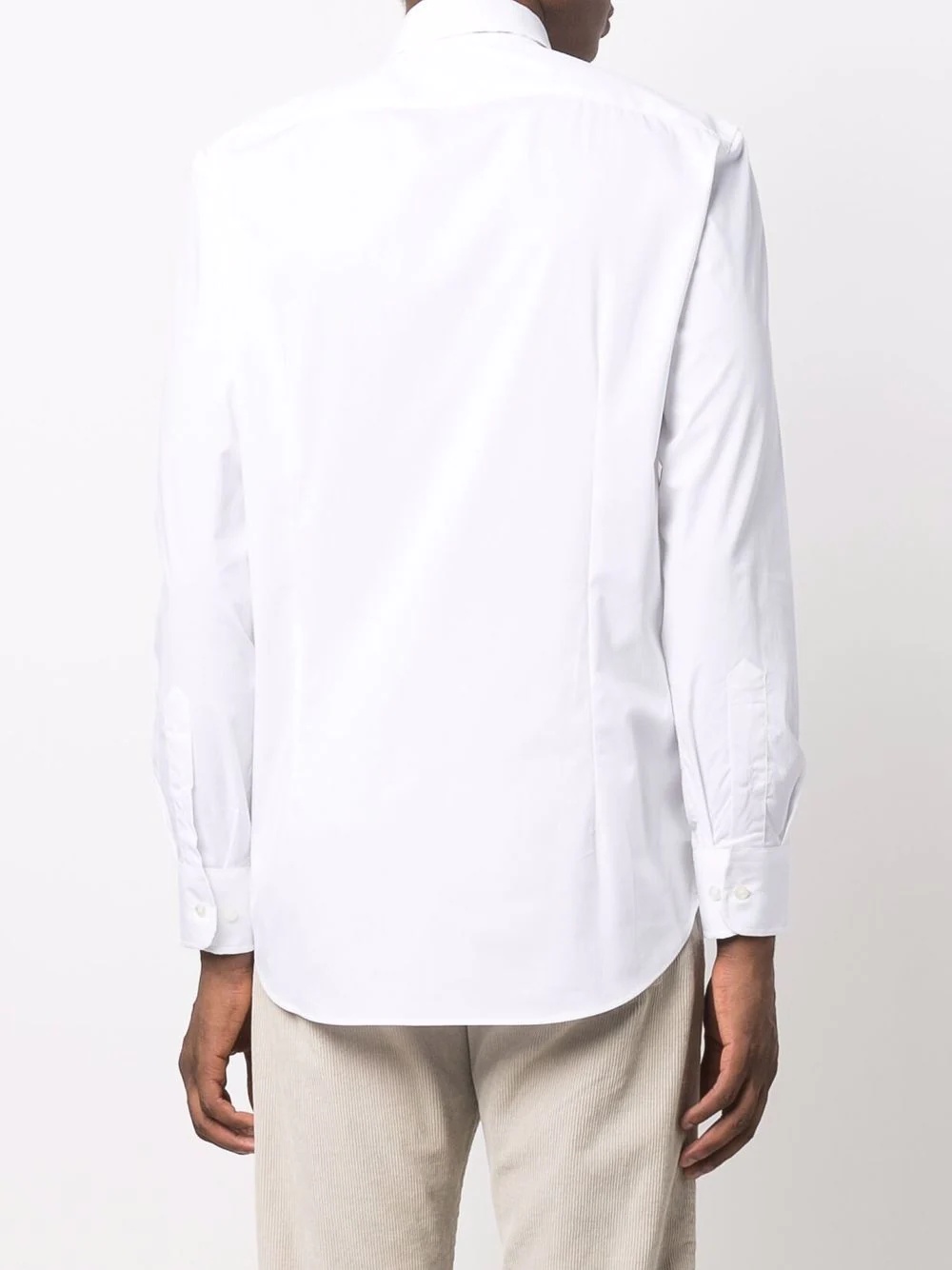 logo-embroidered cotton shirt - 4