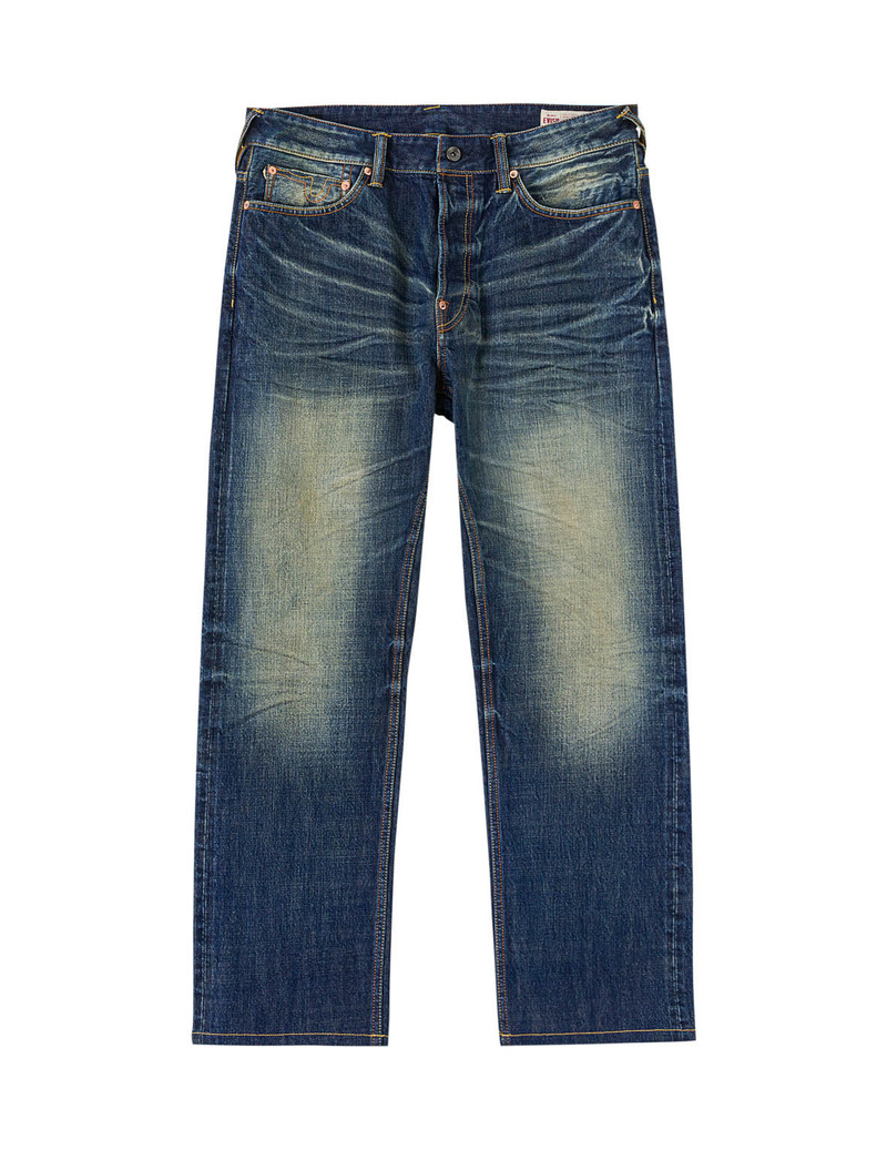 EVISU Dark Tone Washed Embroidery Jeans #2020 outlook