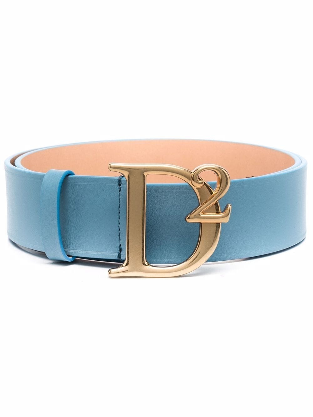 logo buckle leather belt - 1