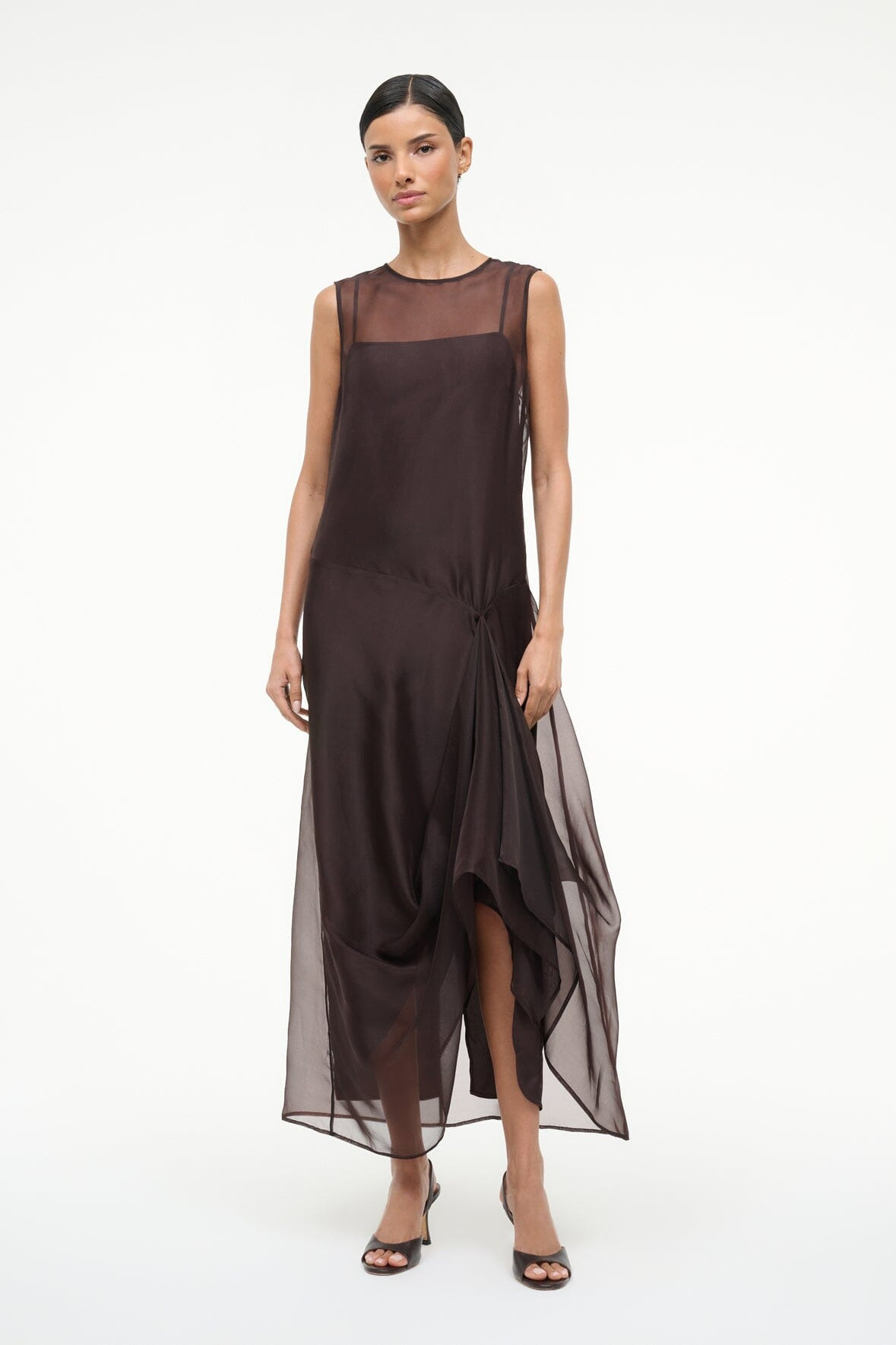 STAUD VIOLA DRESS EARTH - 2