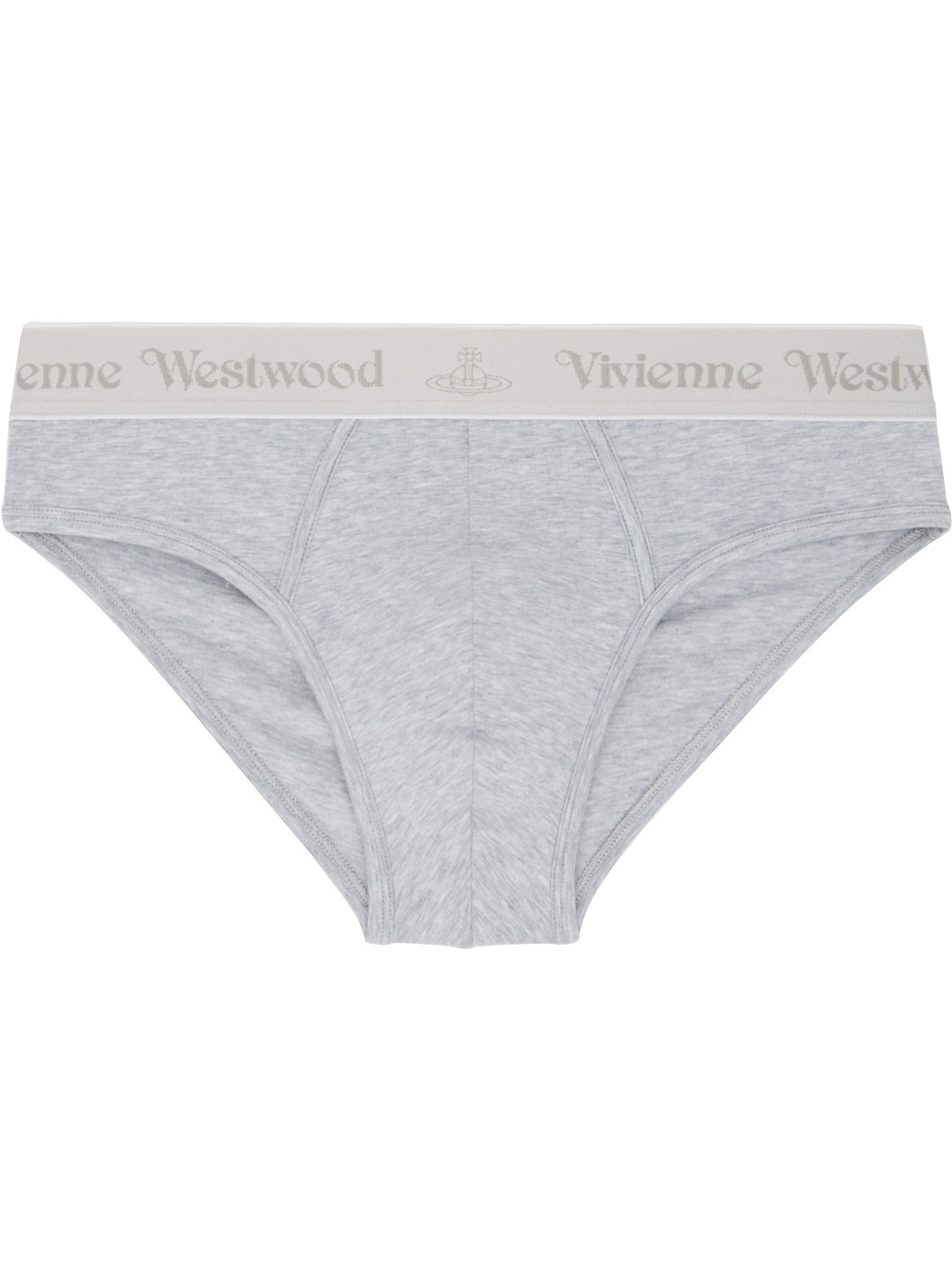 Three-Pack Multicolor & Gray Band Slip Briefs - 2