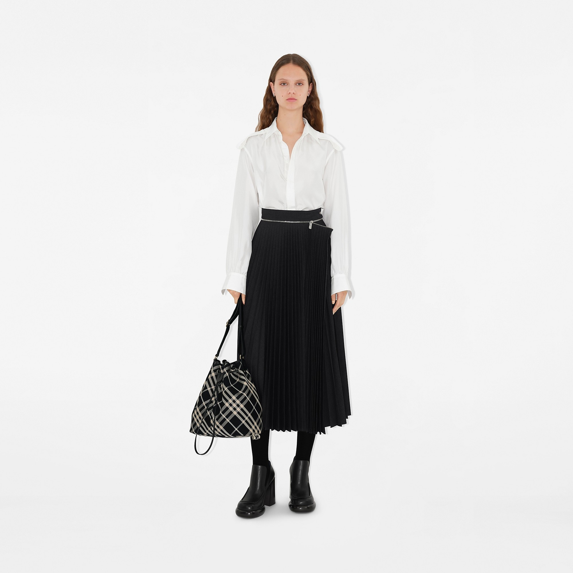 Medium Check Bucket Bag - 2