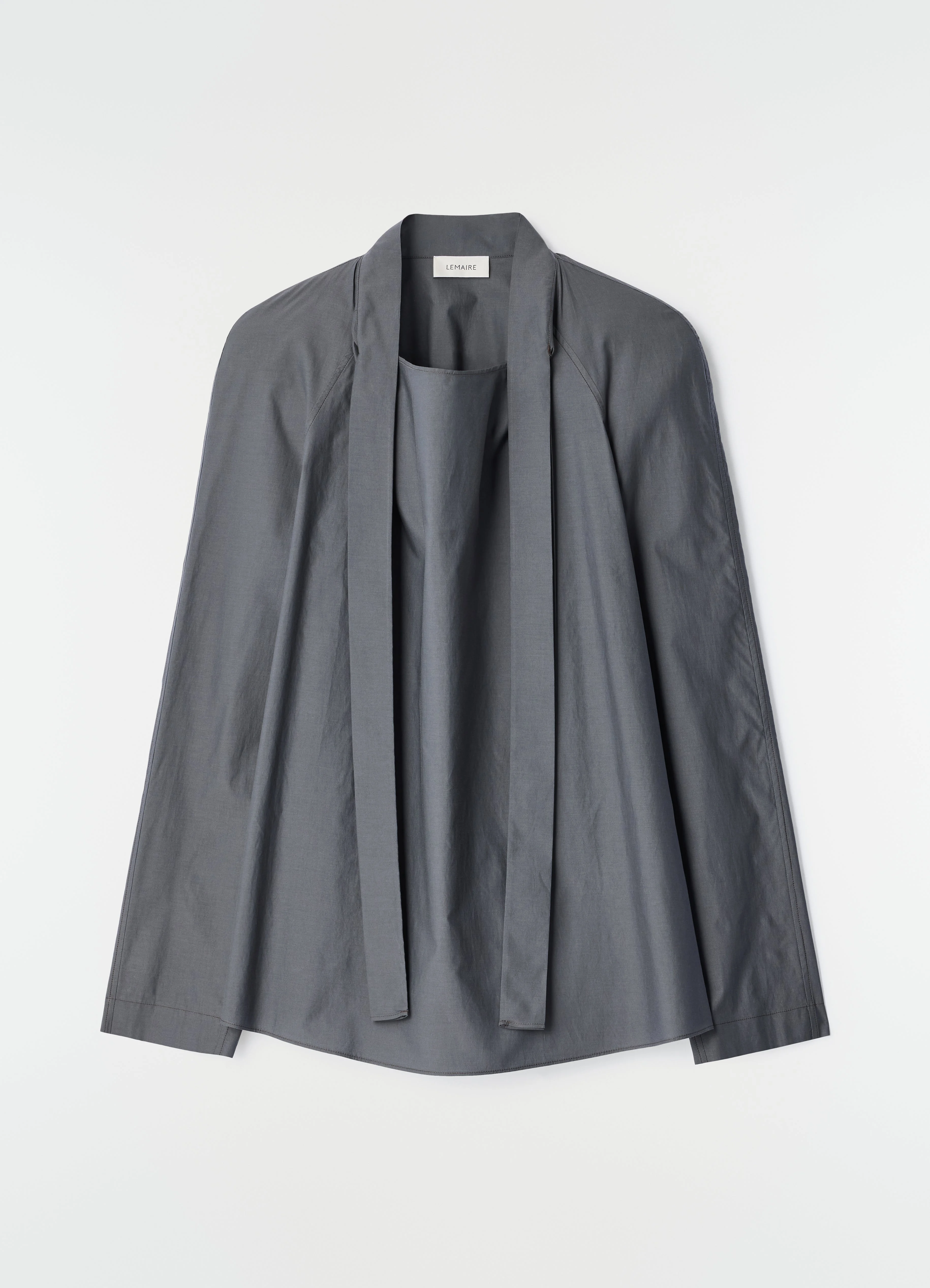 ASCOT BLOUSE IN WASHED COTTON SILK - 1