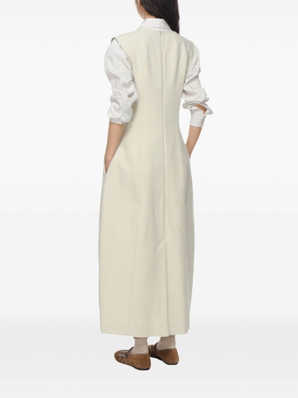 sculpted sleeveless maxi dress - 4