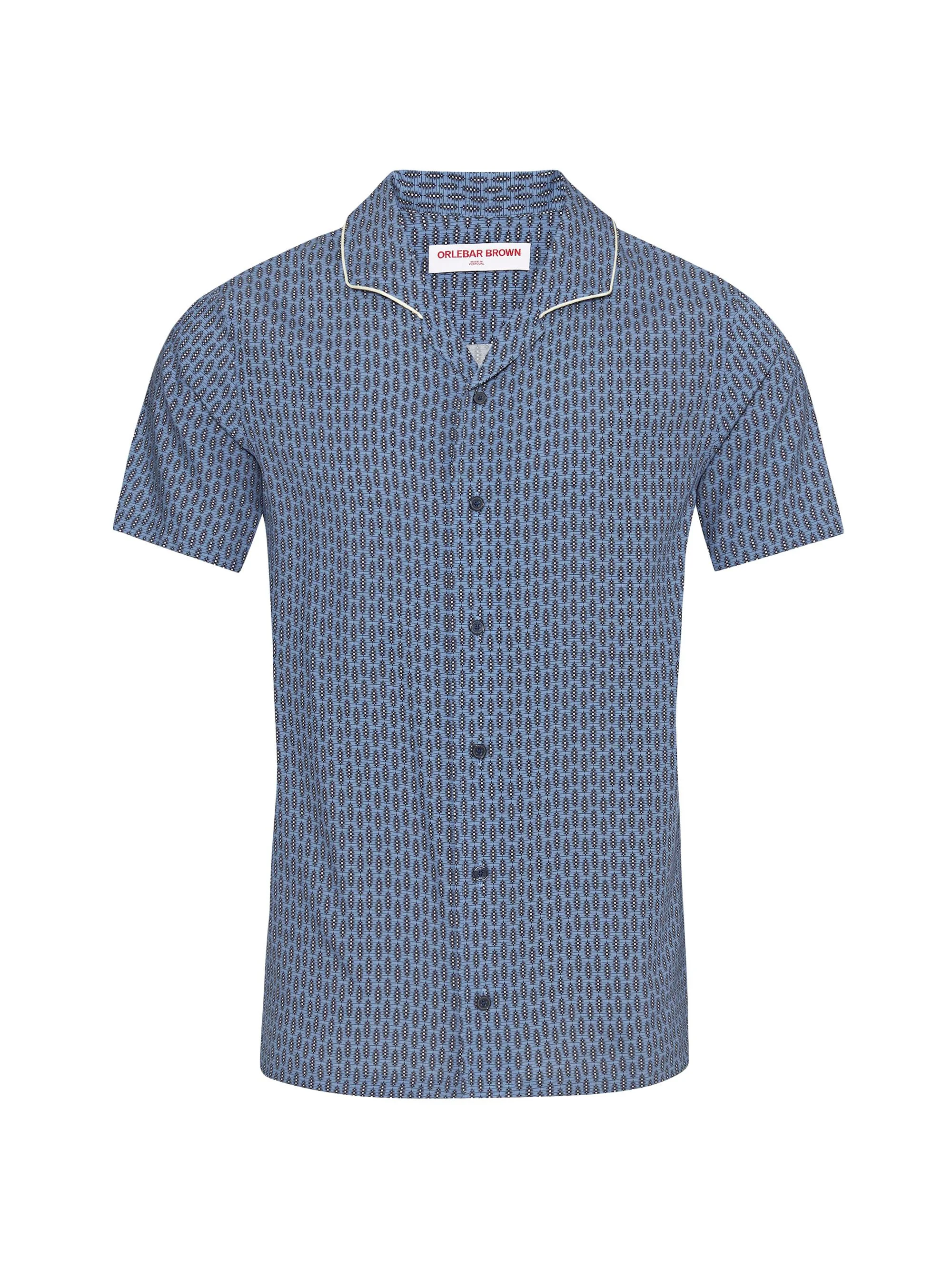 Men's Hibbert Perez Abstract Camp Shirt - Springfield Blue - 1