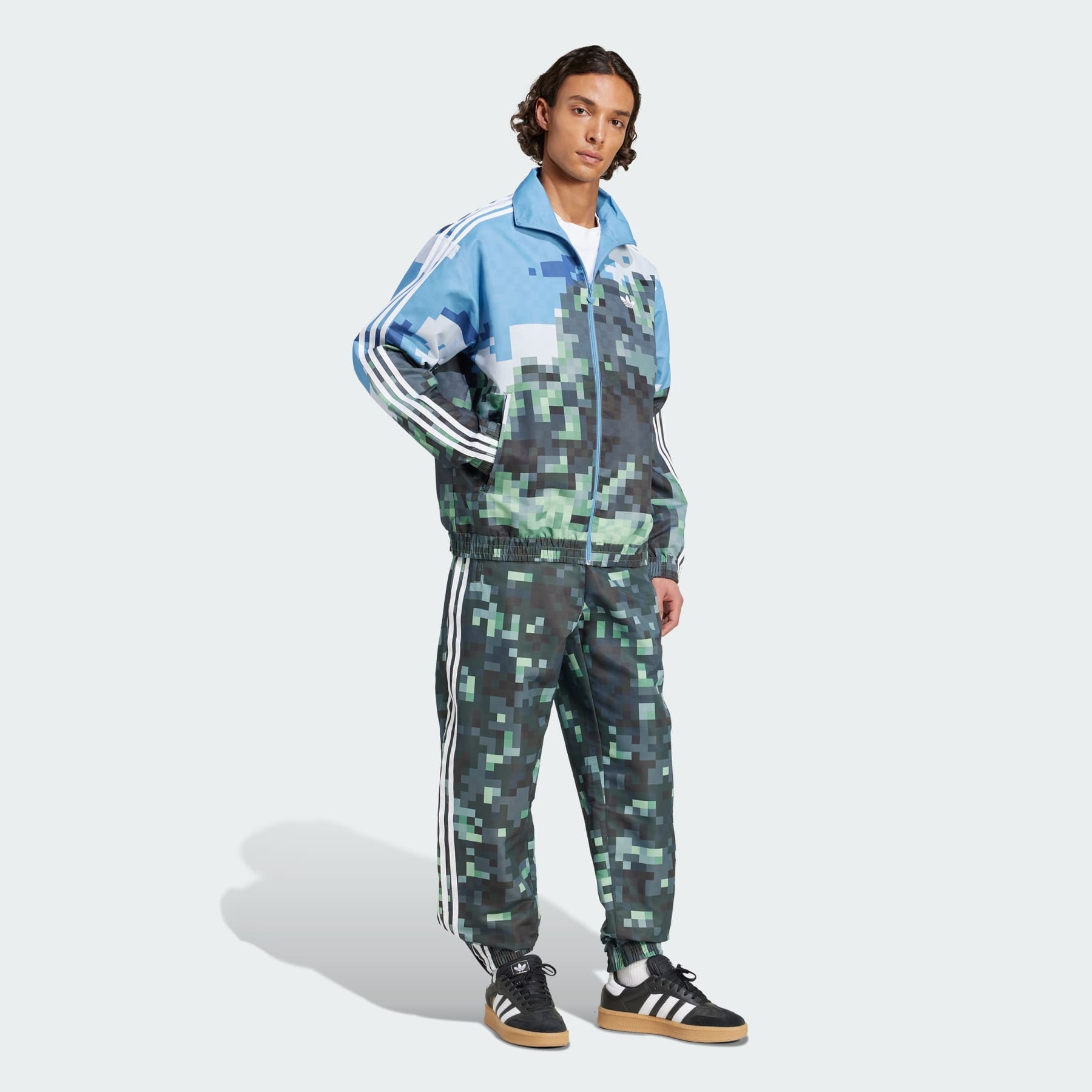 アディダスオリジナル☆adidas Originals x Minecraft Track Top adidas Originals x Minecraft Track Top in Blue All Sizes