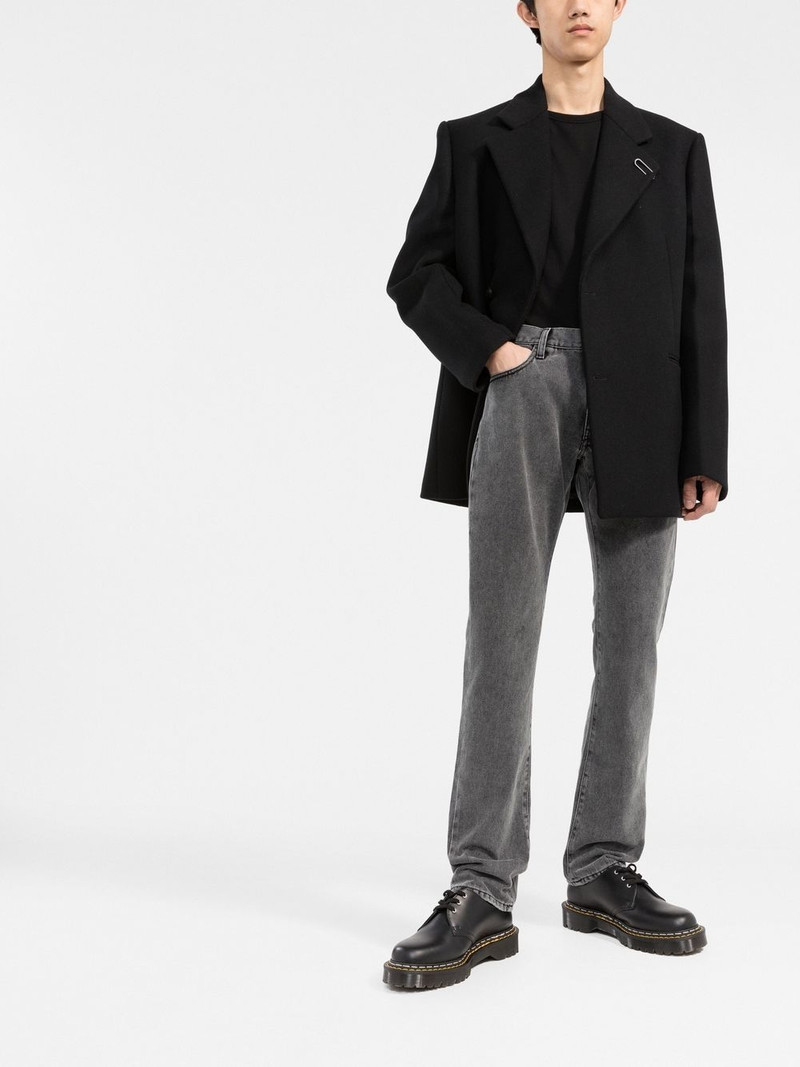 faded straight-leg jeans 4