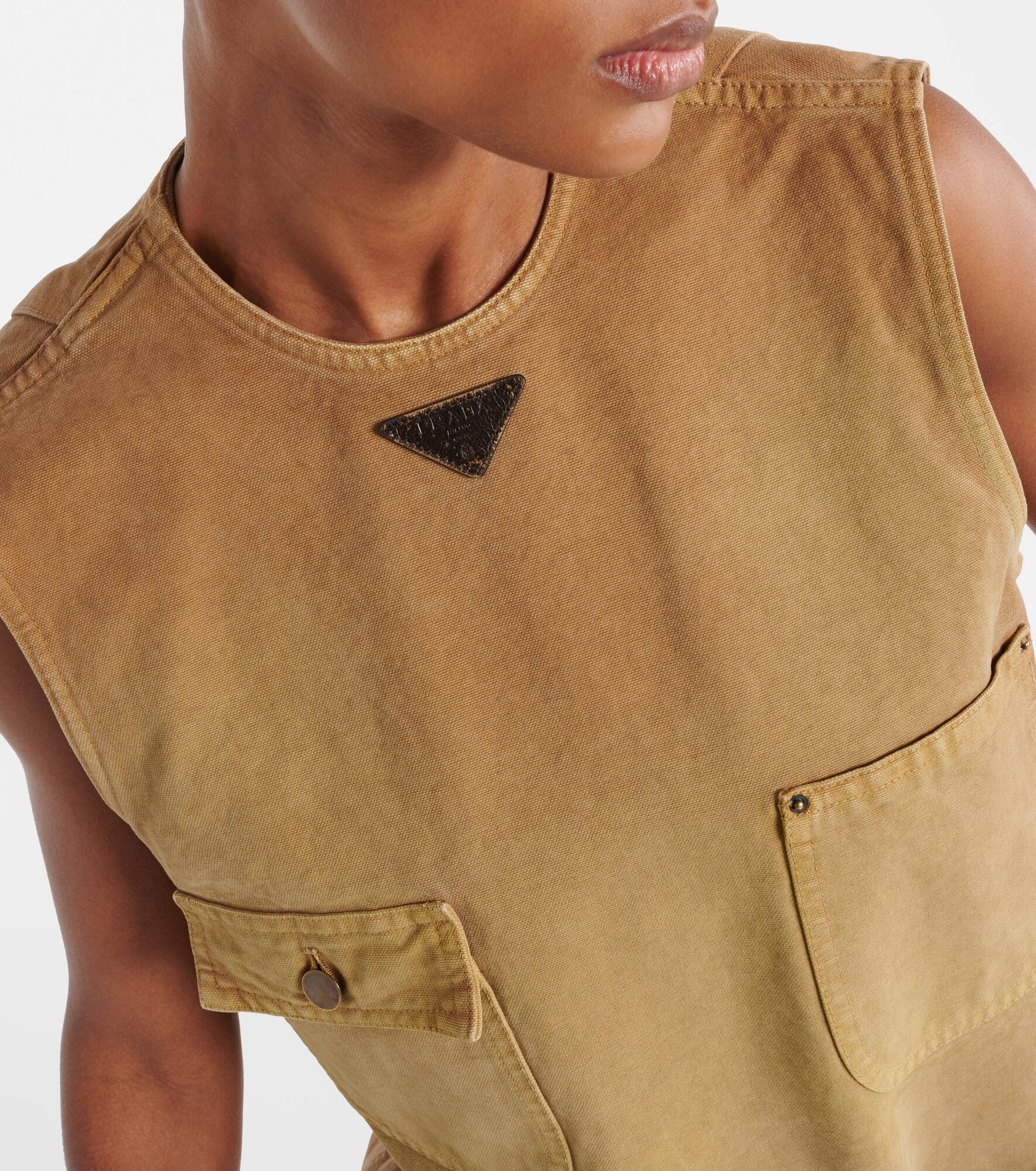 Cotton canvas shift dress - 4