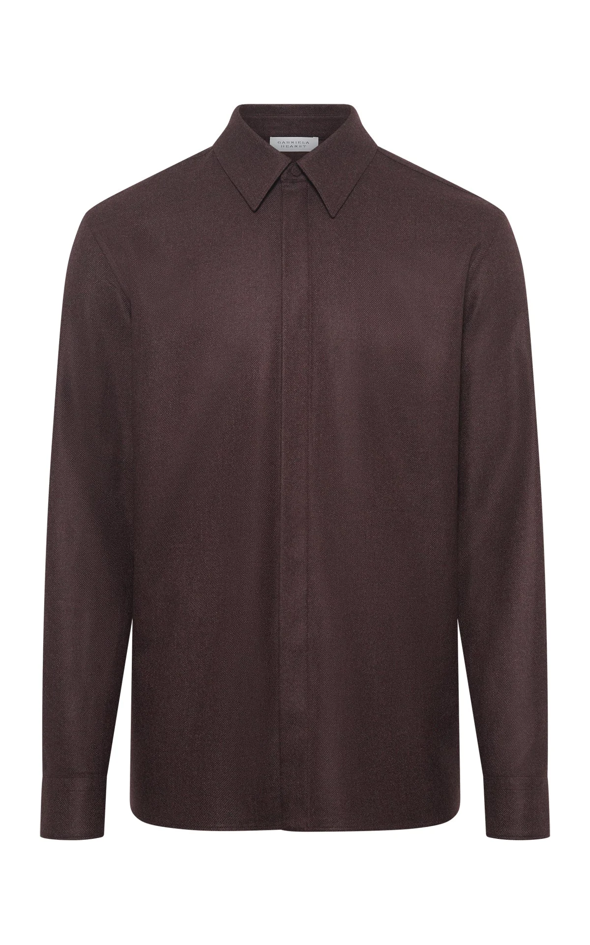 Abbe Shirt in Burnt Sienna Virgin Wool Cashmere - 1