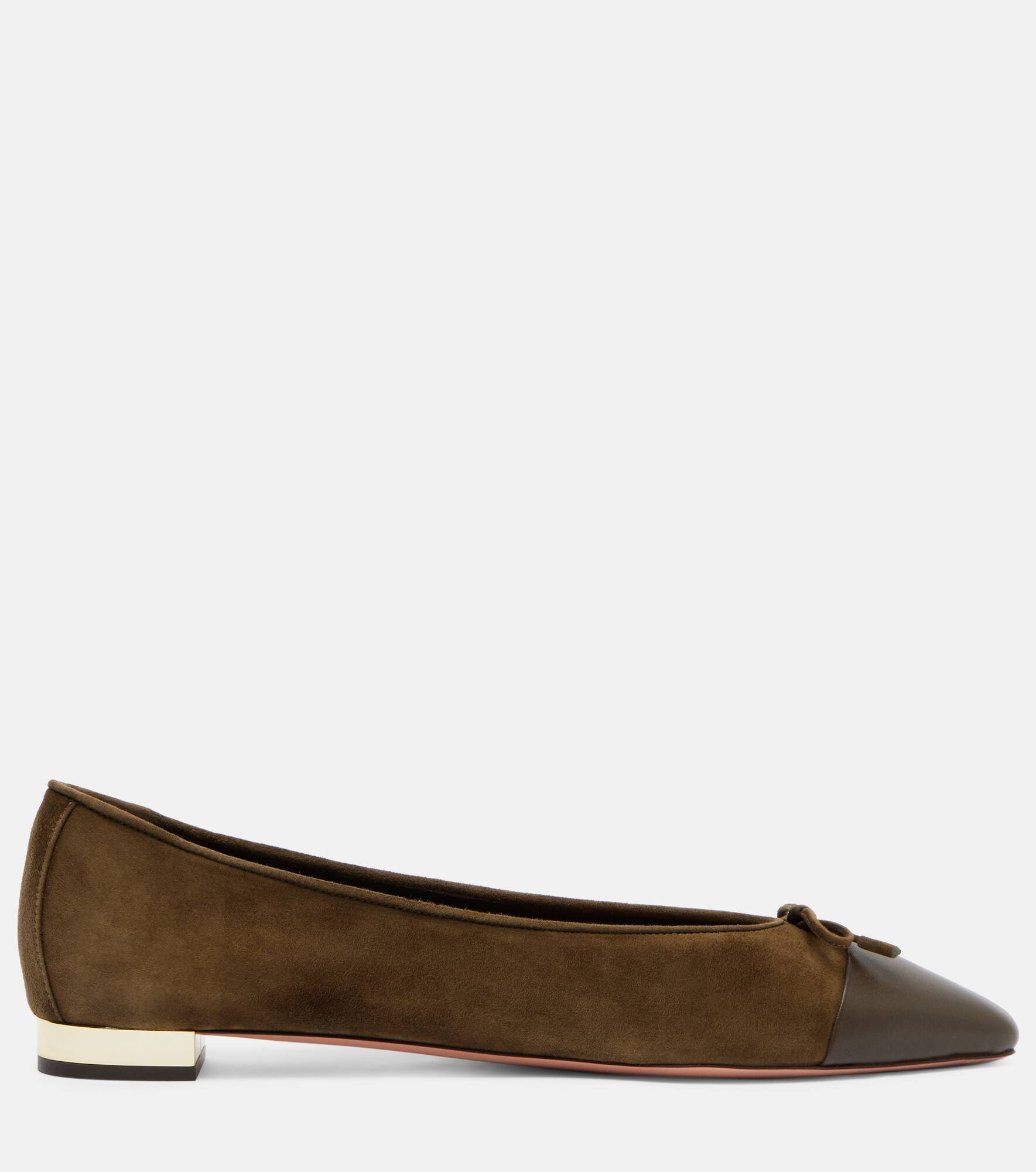 Gioia suede and leather ballet flats - 4