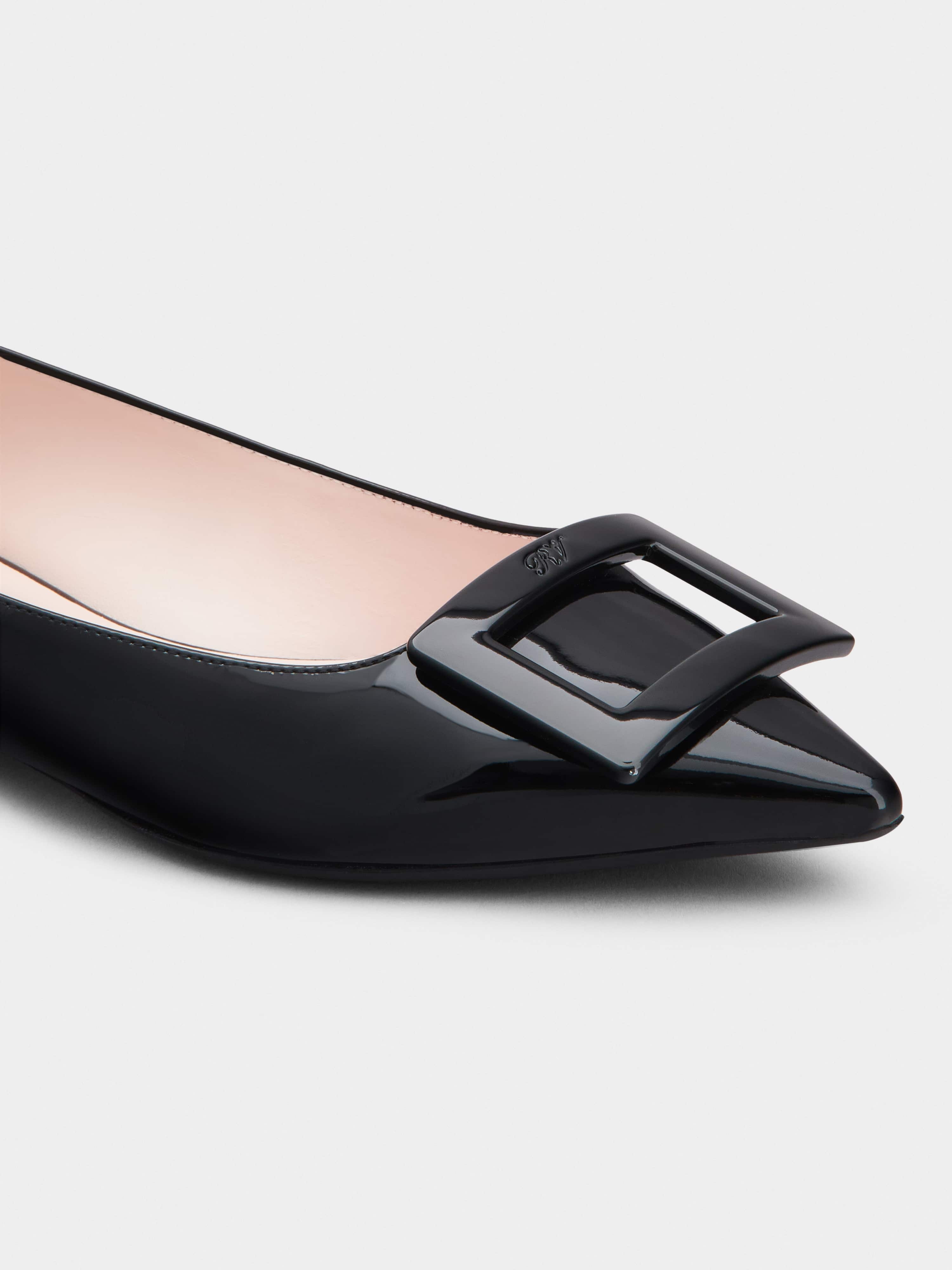 Gommettine Lacquered Buckle Ballerinas in Patent Leather - 3