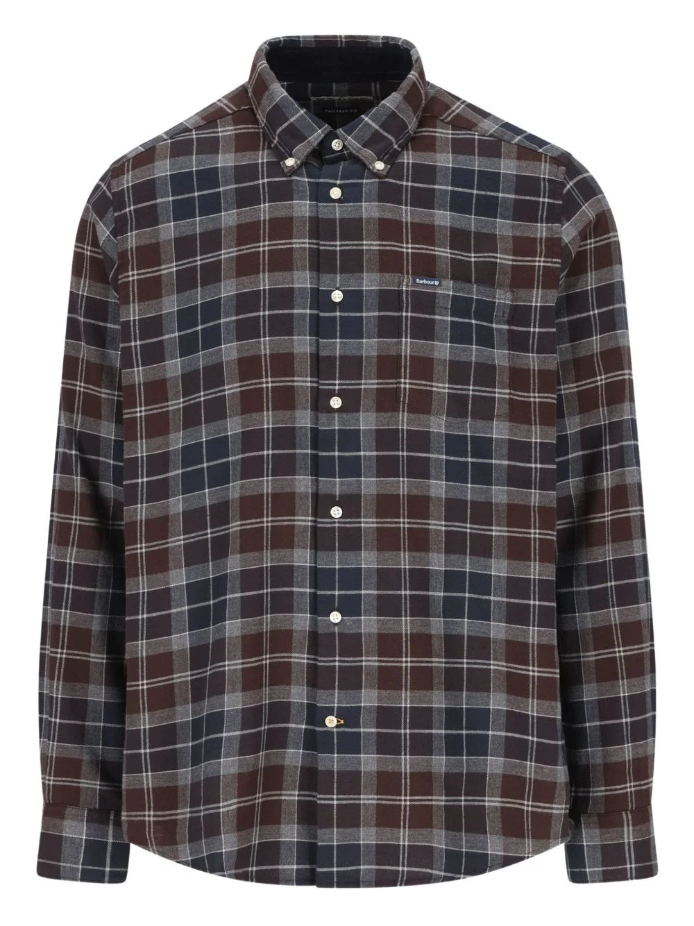 check-pattern cotton shirt - 1