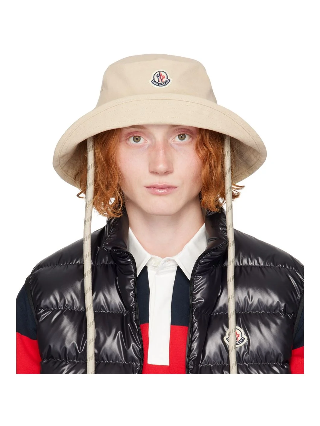 Beige Self-Tie Bucket Hat - 1