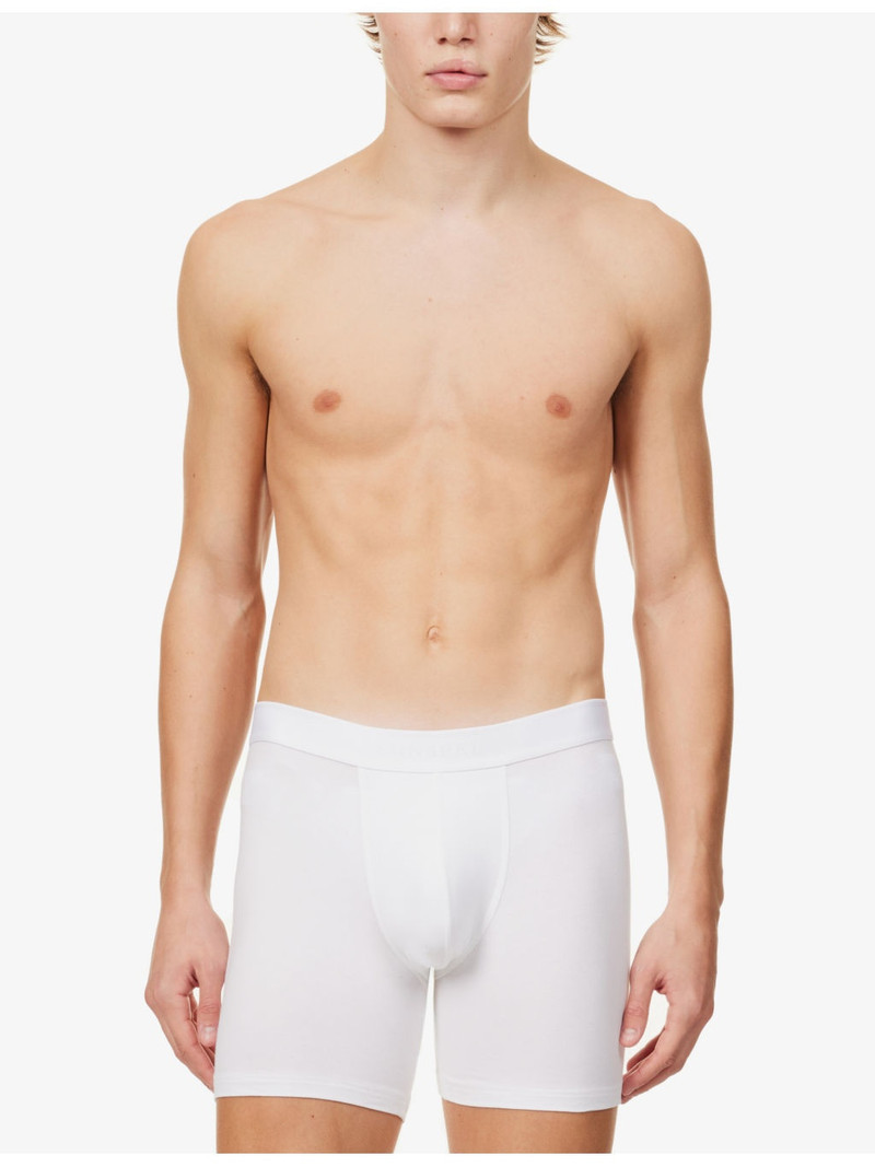 Sunspel Elasticated-waistband stretch-cotton trunks outlook