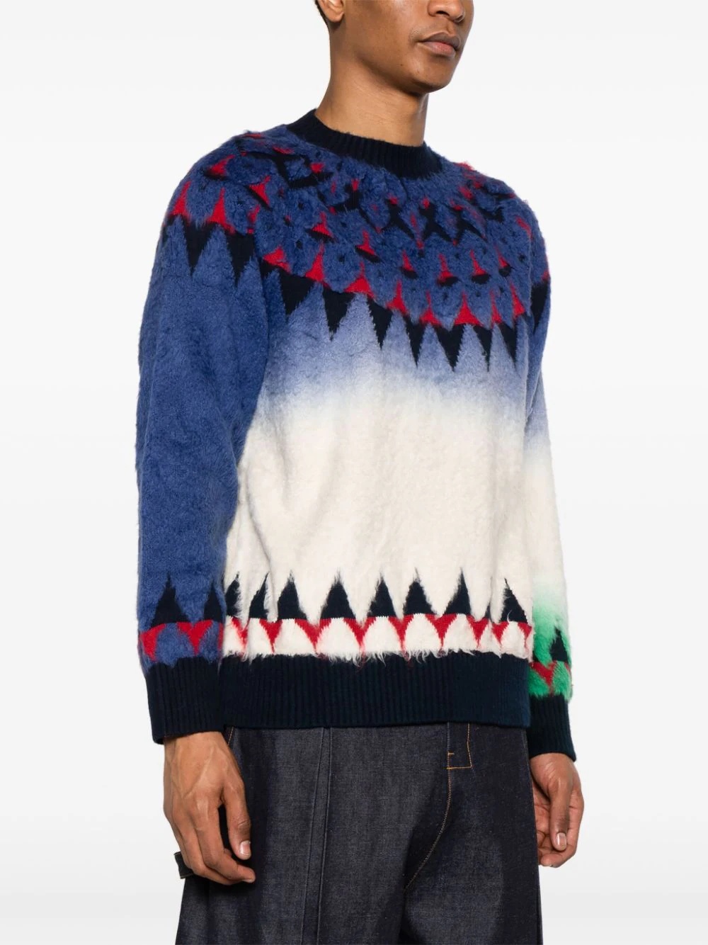 sacai Jacquard Knit Pullover | club21 | REVERSIBLE