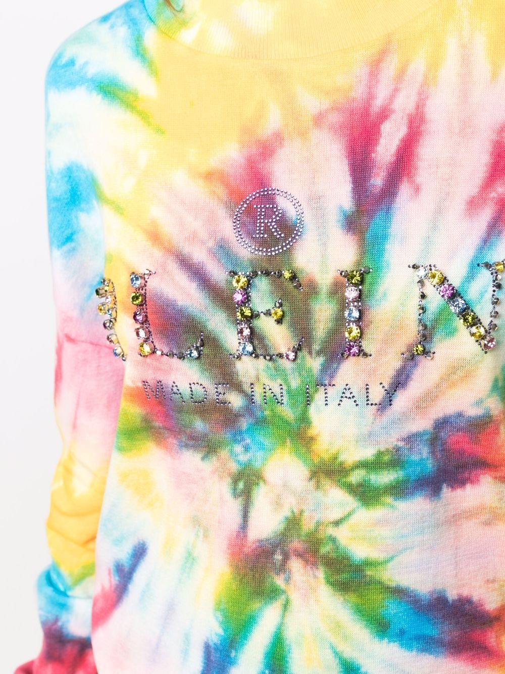 tie-dye print cotton-blend sweatshirt - 5