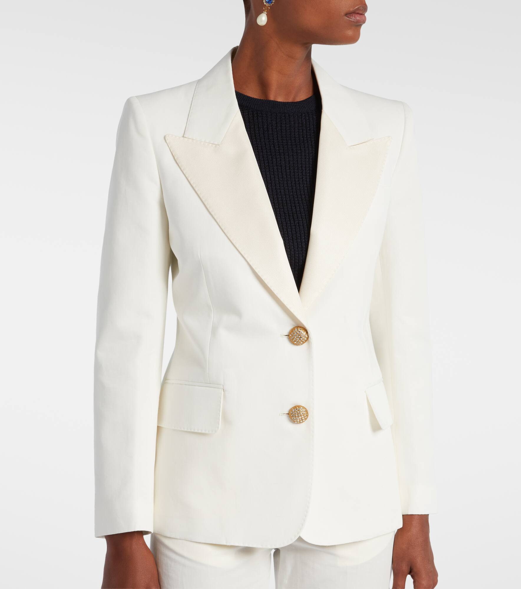 Cotton and linen blazer - 7
